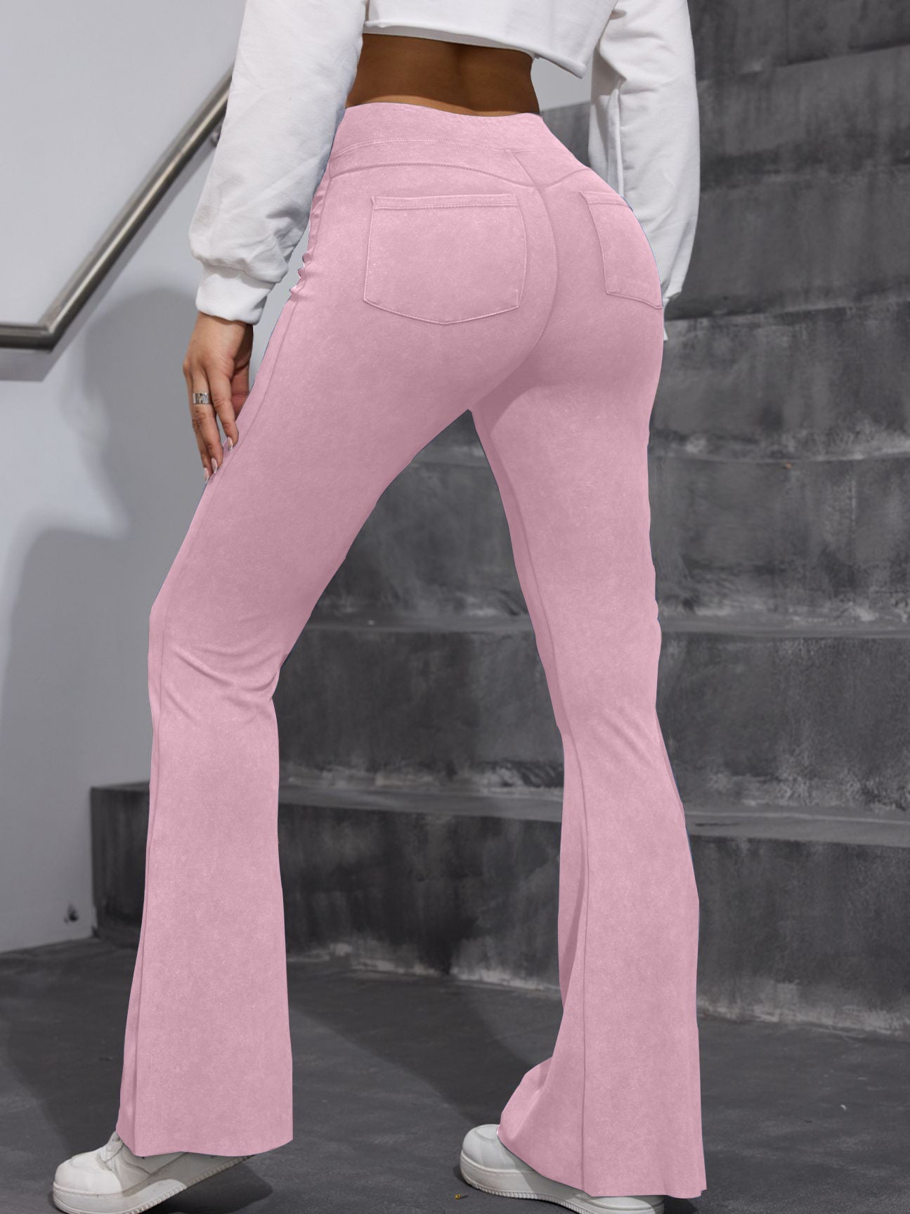 Hip-lift Denim Elastic Tight Flare Leggings