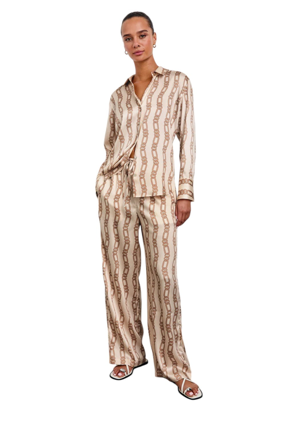 Damani Pant - Ivory Gold Link