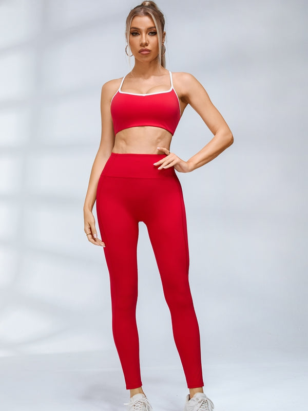 Big Heart Shape Cross Back Tracksuit