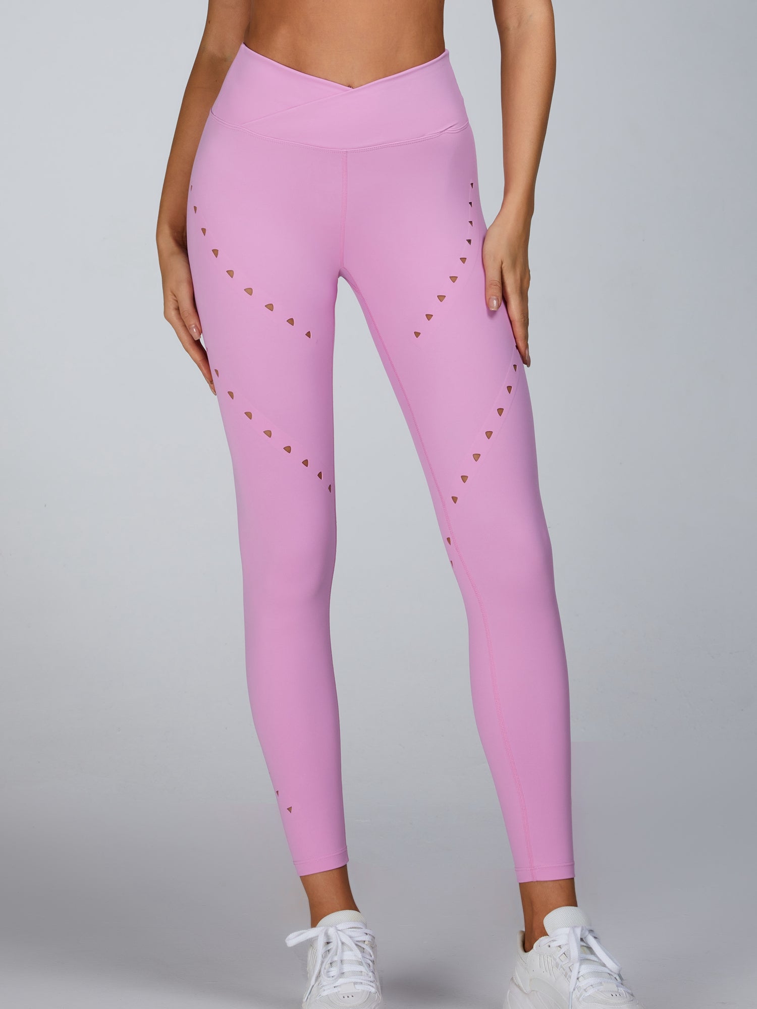 Cutout V Shape Waist Spandex Gym Booty Shorts