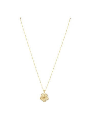 Pendant Necklace, Pave Gold