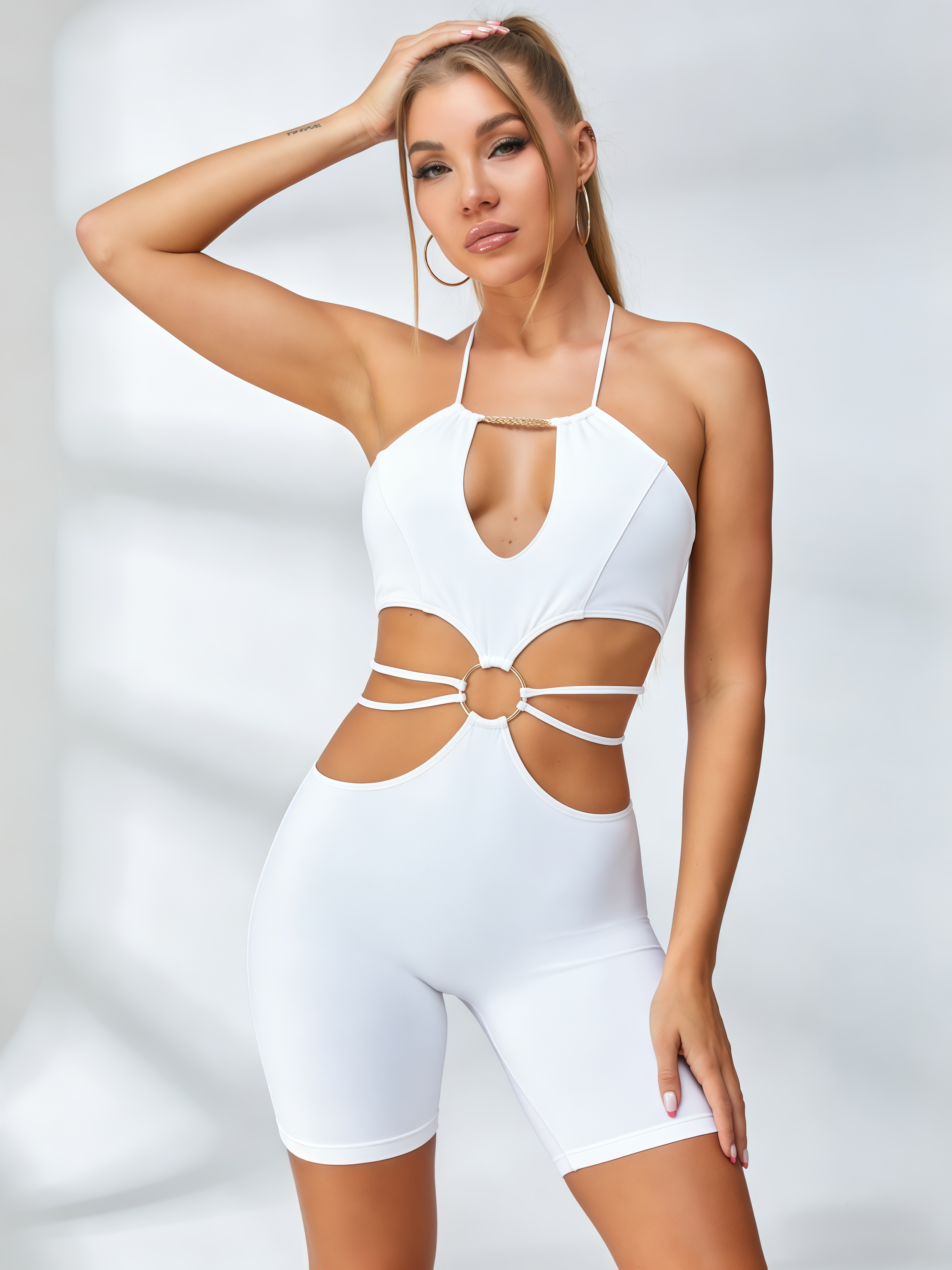 Hollow Out Backless Jumpsuit