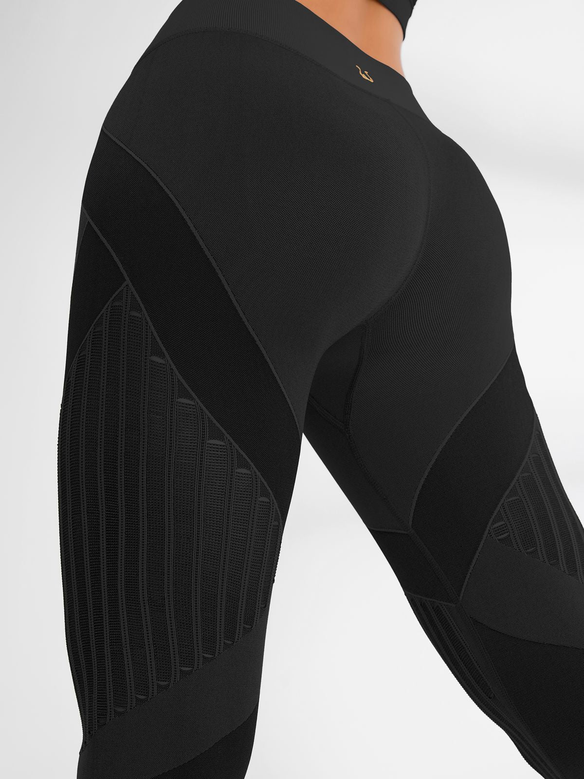 High-waist Fishnet Knitted Seamless Leggings
