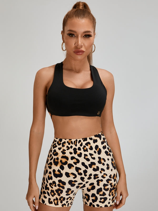 Leopard Print Booty Gym Shorts