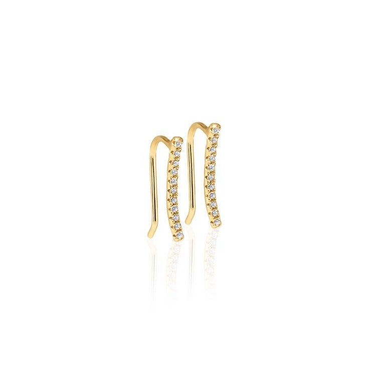 Simple Bar Crawler  Earrings