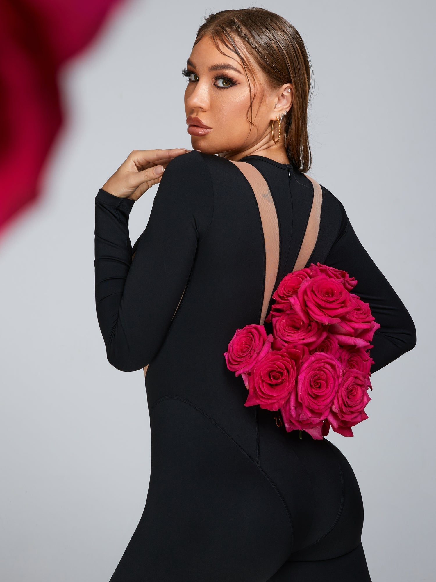 Fashion ¡°Flame¡± Mesh Jumpsuit