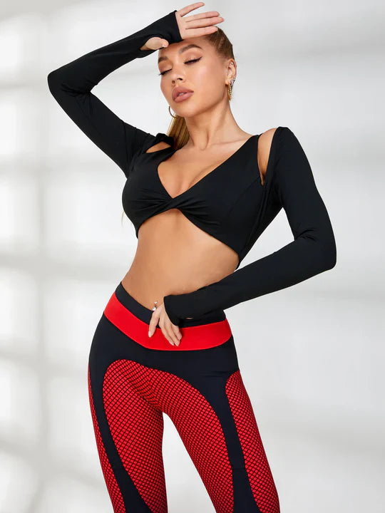 Pop Style Contrast Color Leggings
