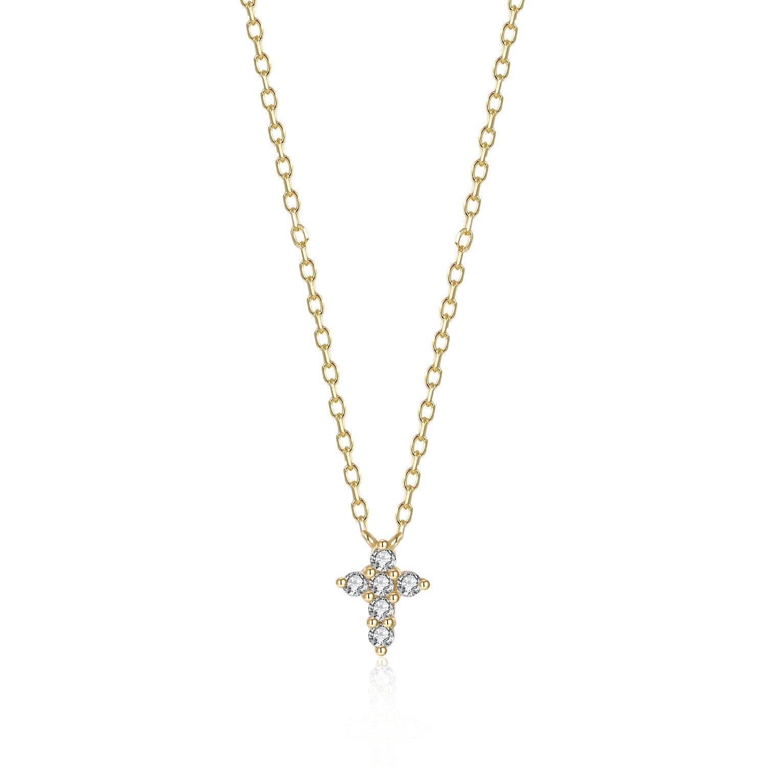 Boho Zirconia Cross Necklace