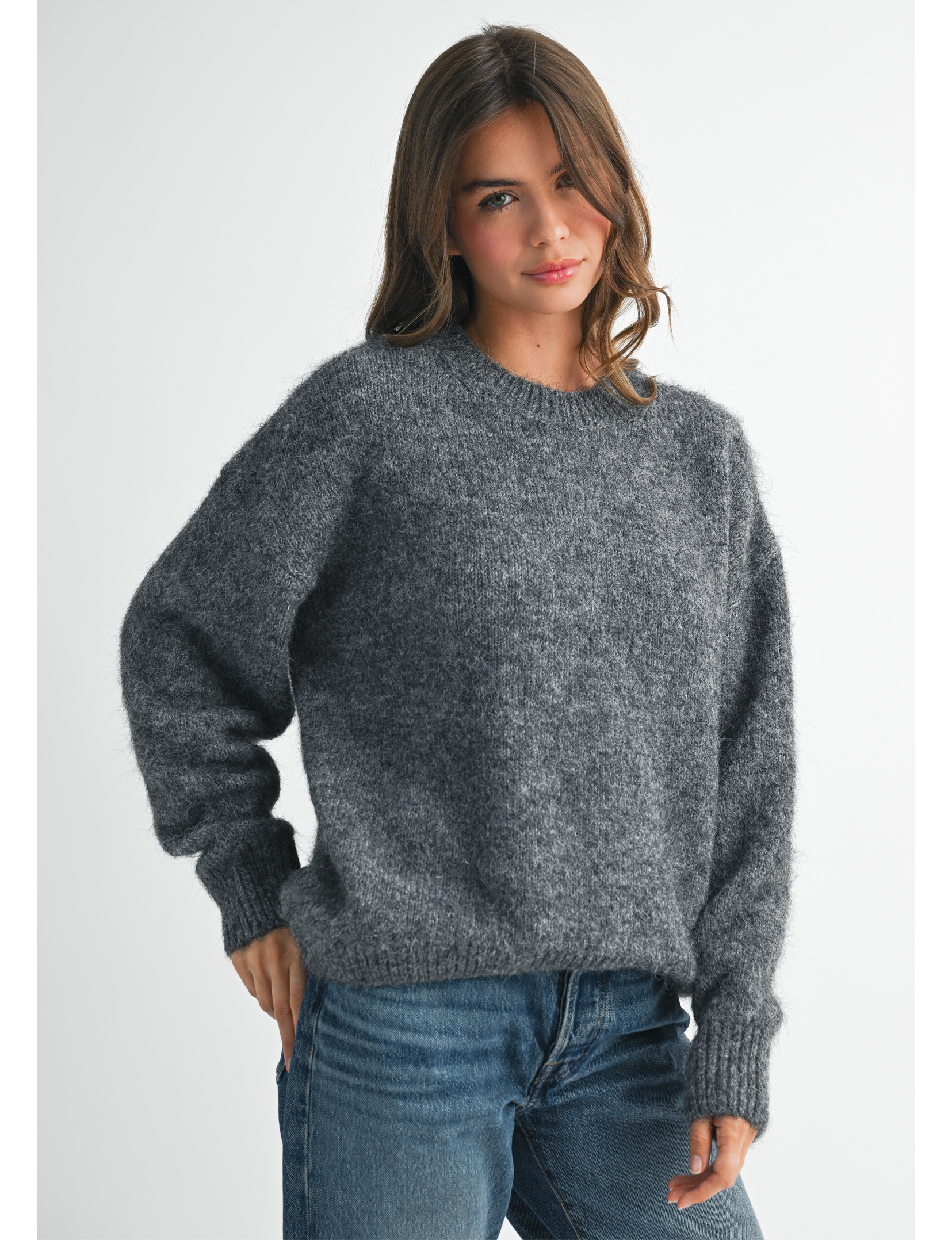 Cozy Amy Sweater, Gray