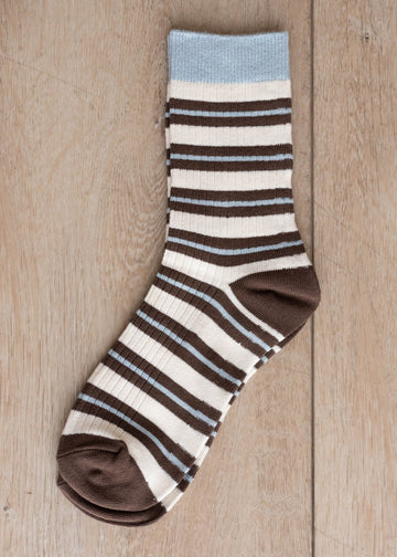 Myla Blue Striped Socks
