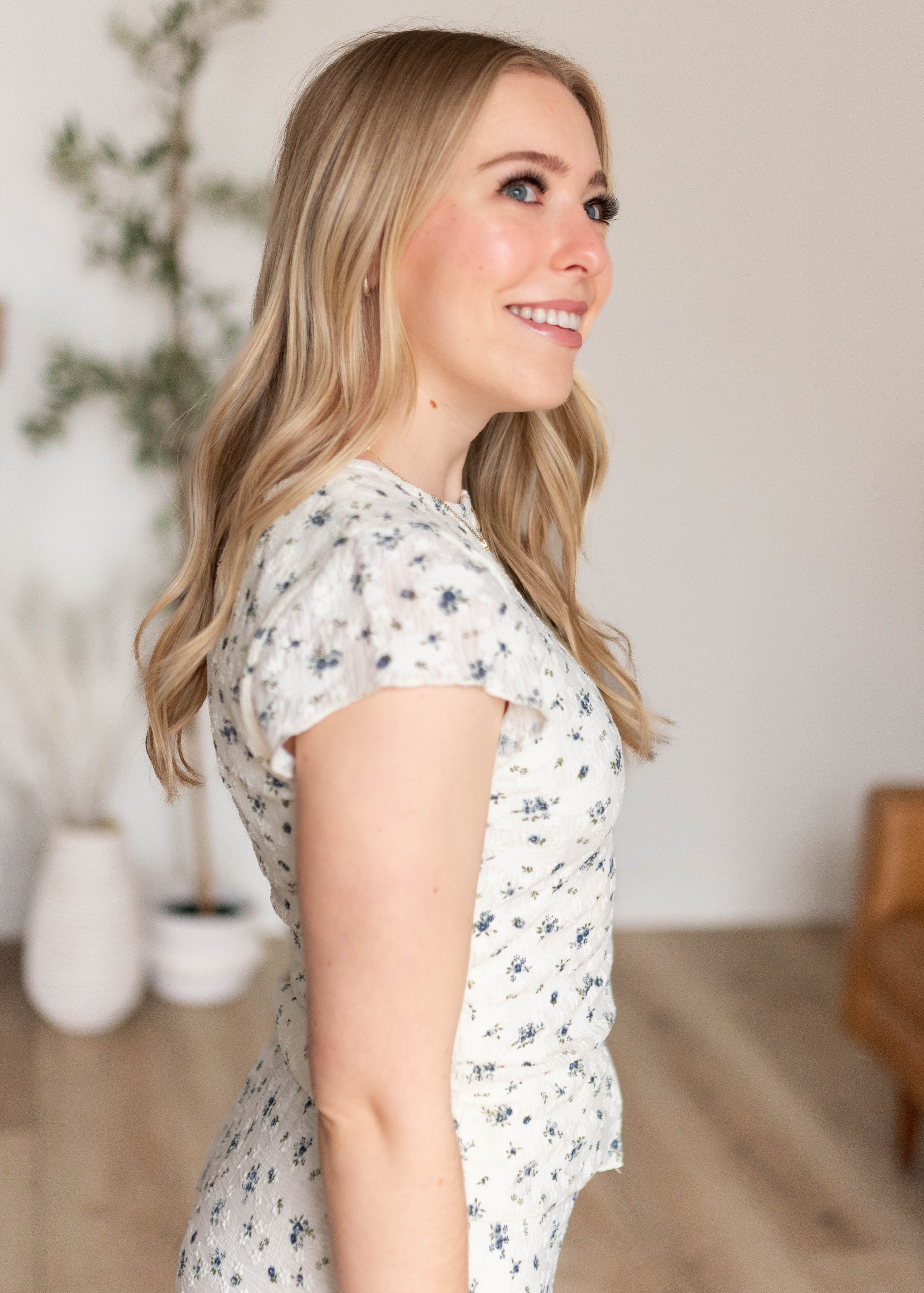 Abby Ivory Floral Lace Top