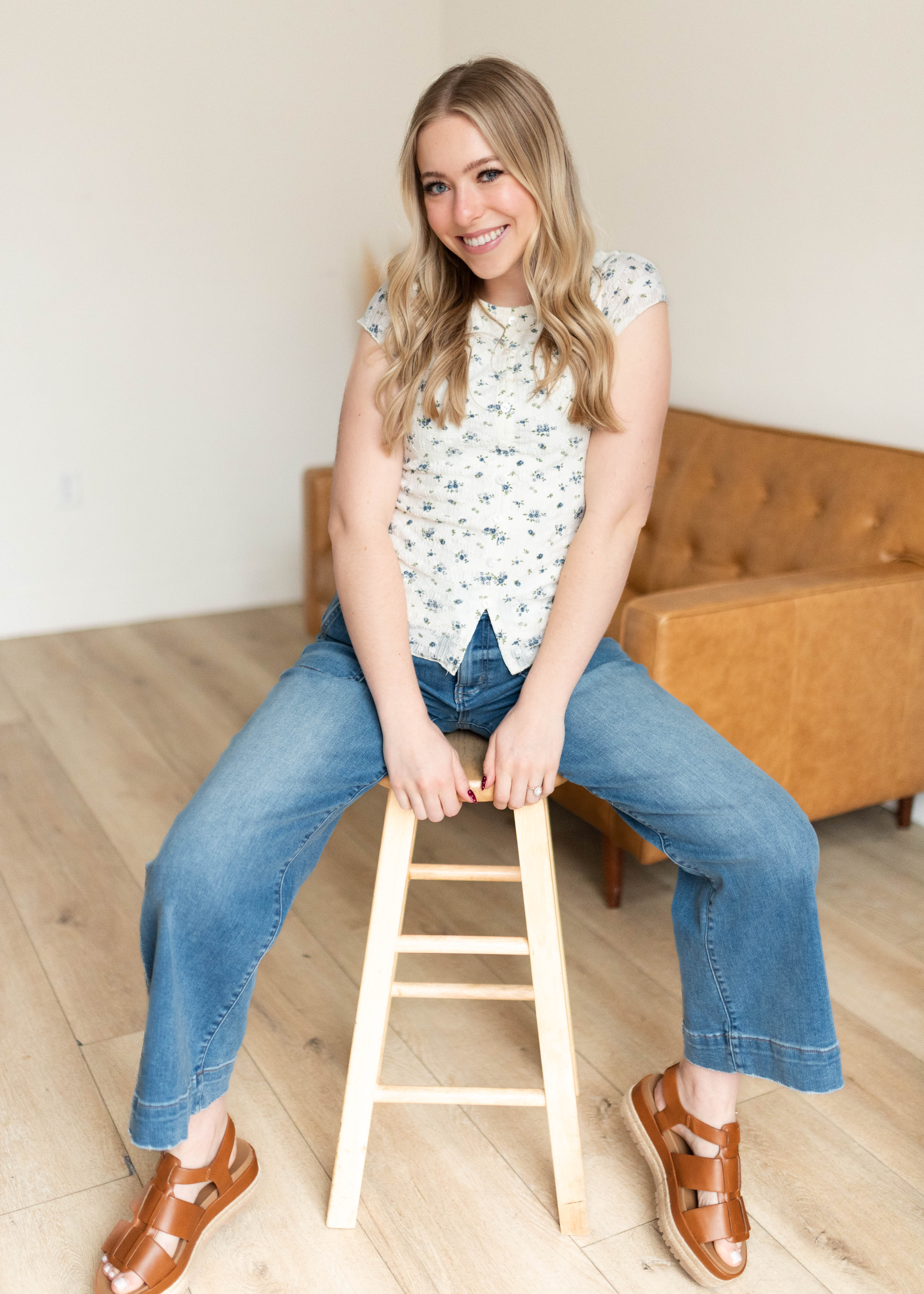 Abby Ivory Floral Lace Top