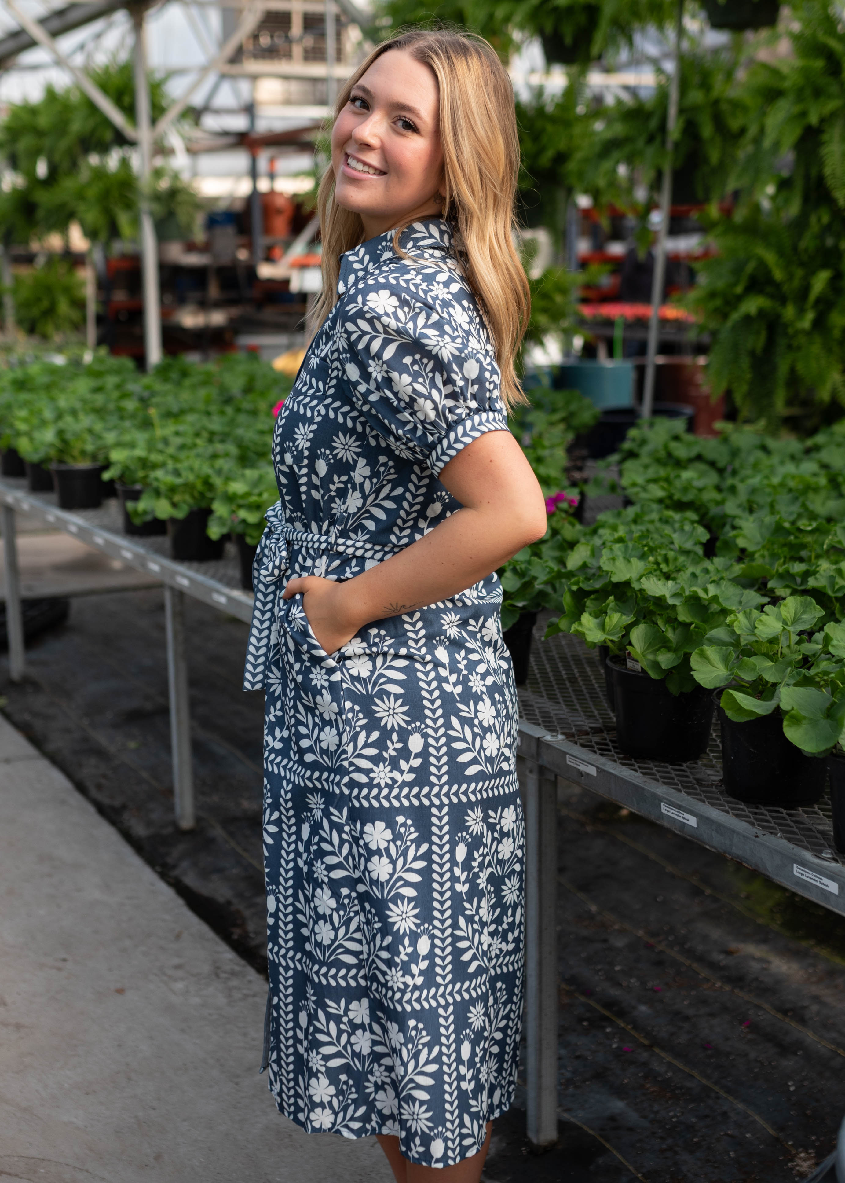 Adelynn Blue Floral Dress