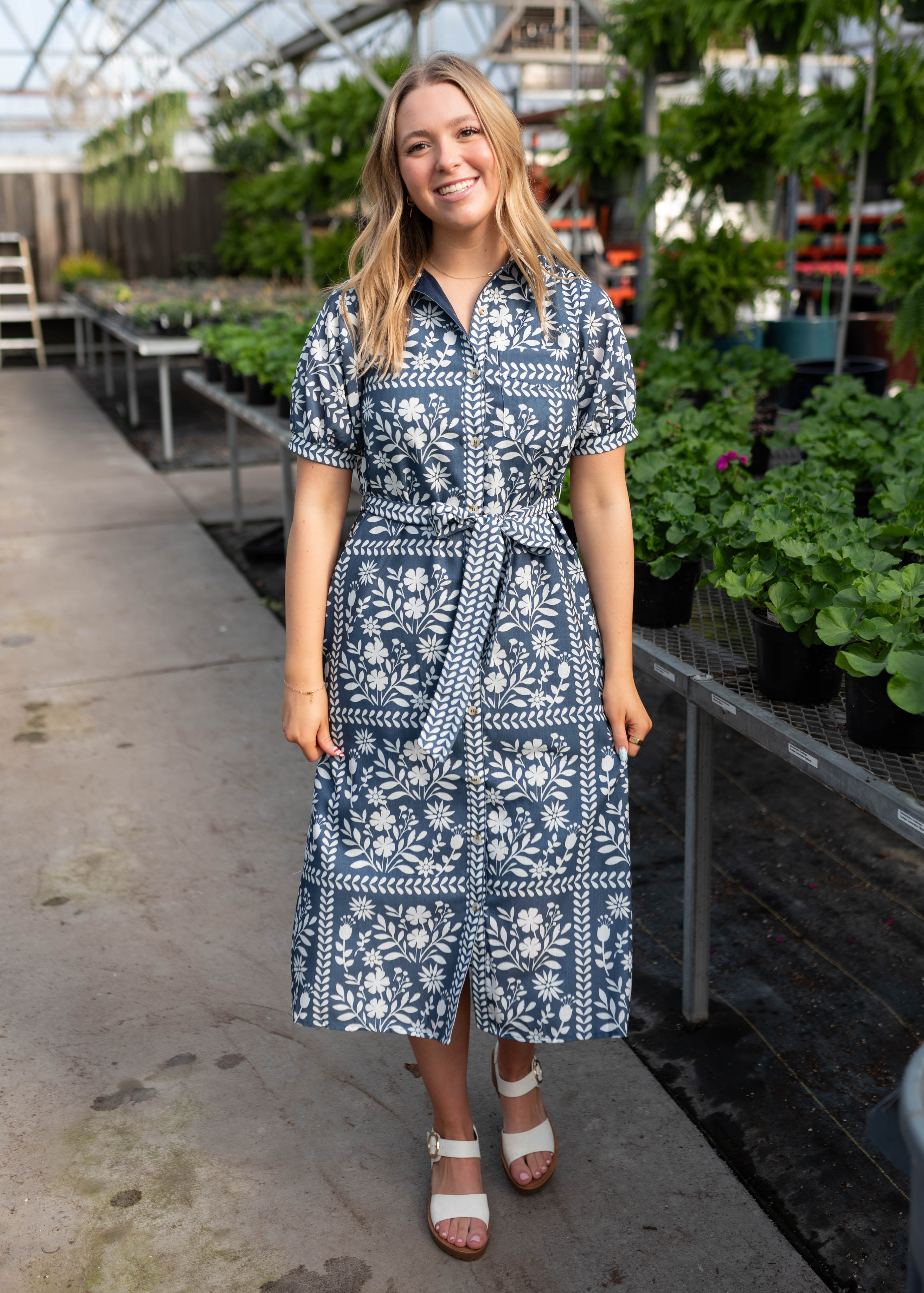 Adelynn Blue Floral Dress