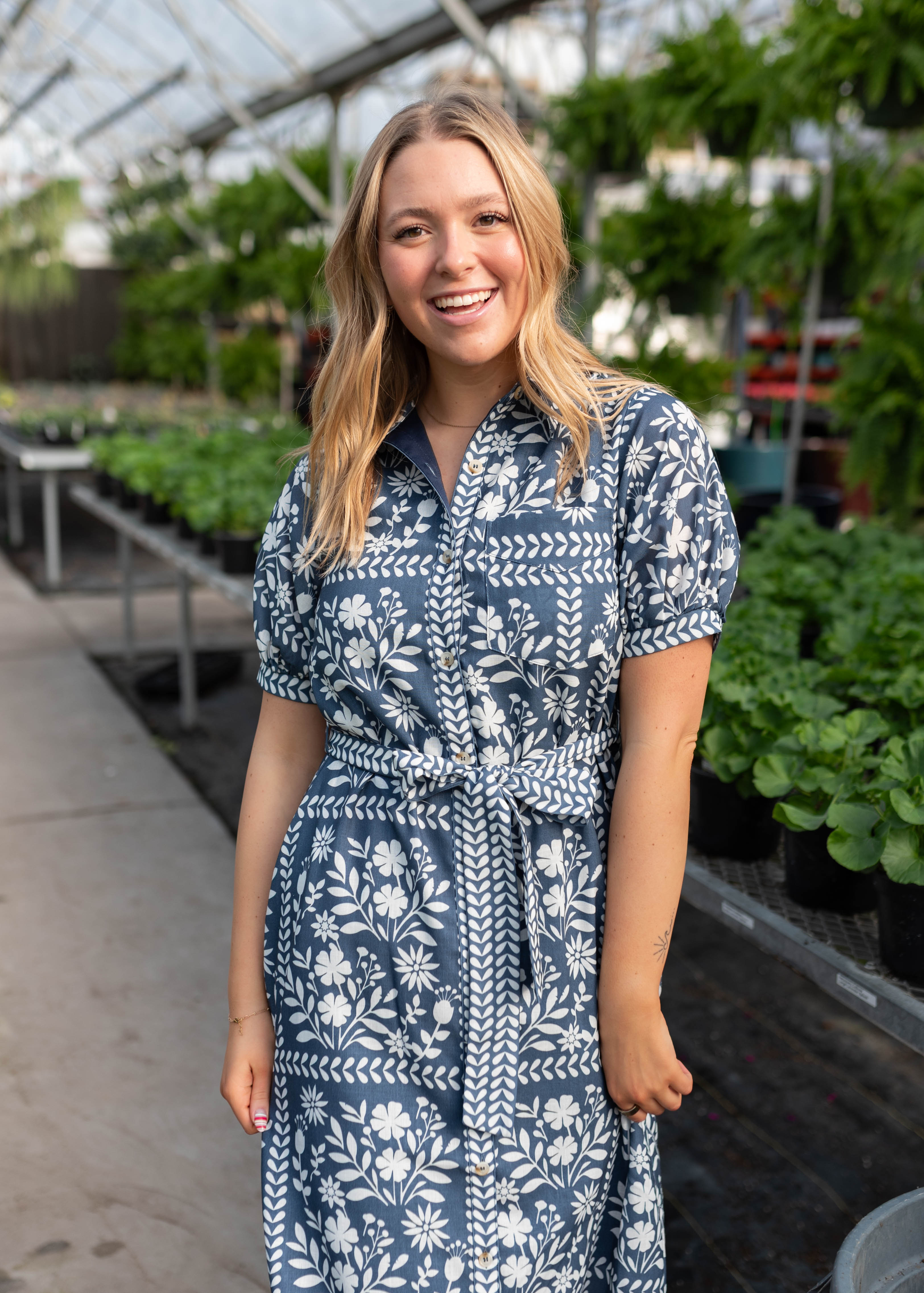 Adelynn Blue Floral Dress