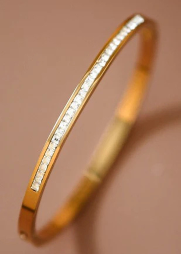 Ainsley 18K Gold Bangle Bracelet