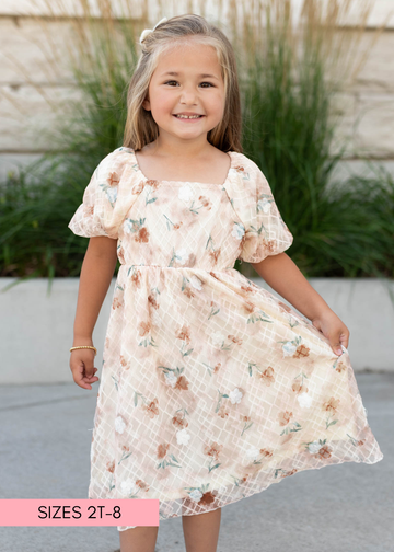 Alina Floral Lace Little Girls Dress