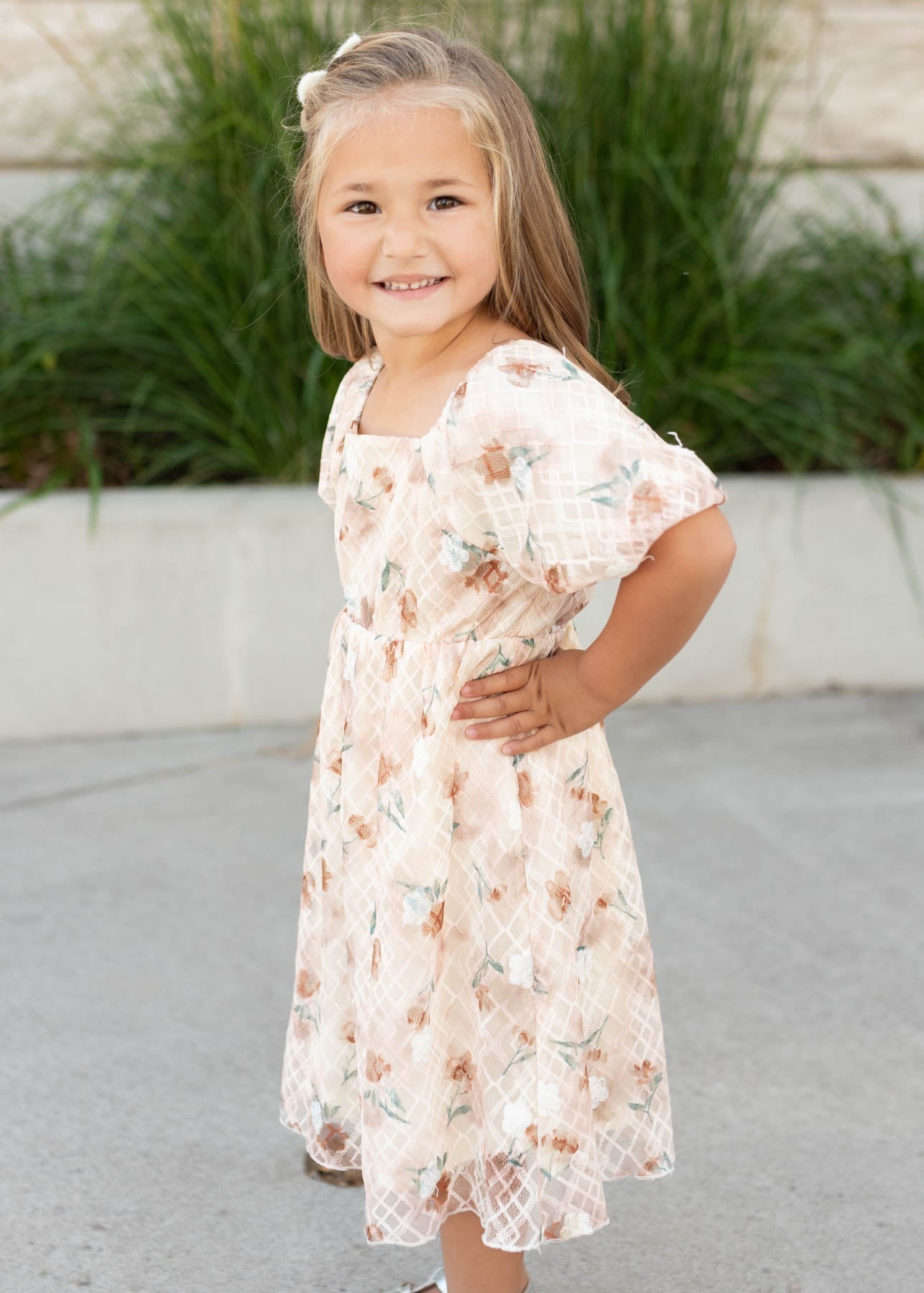 Alina Floral Lace Little Girls Dress