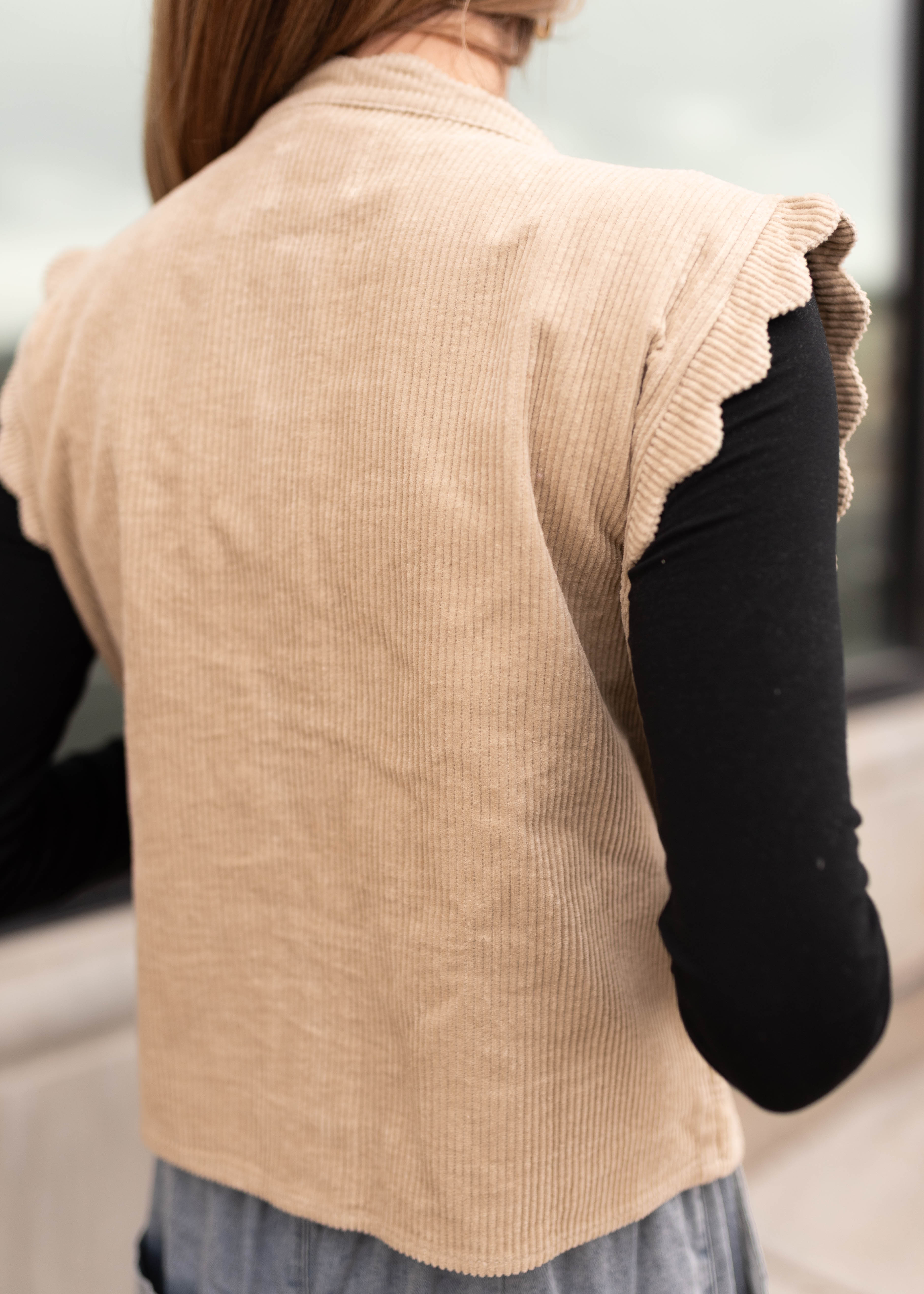 Allison Corduroy Cardigan Vest