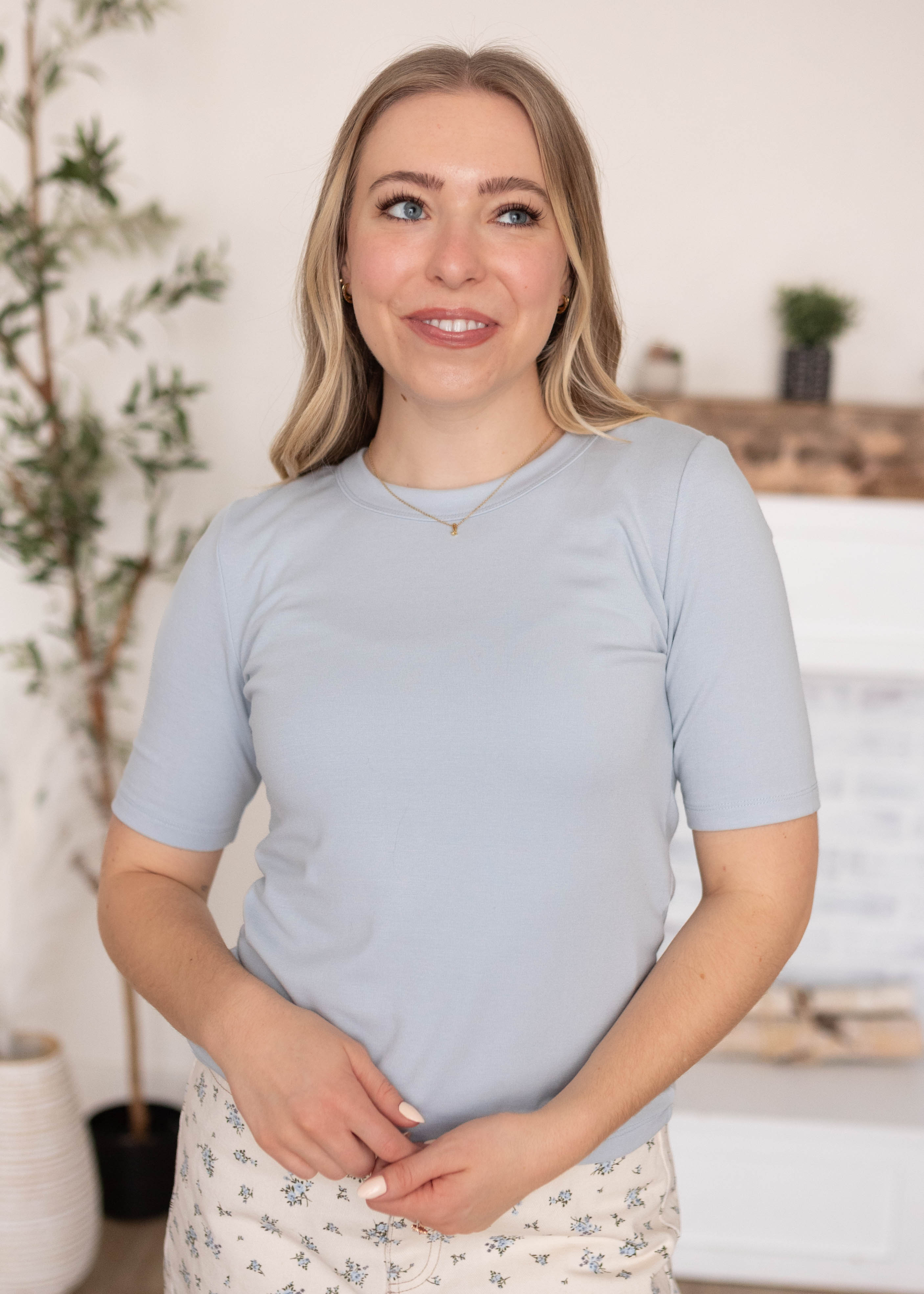 Amy Pale Blue Top