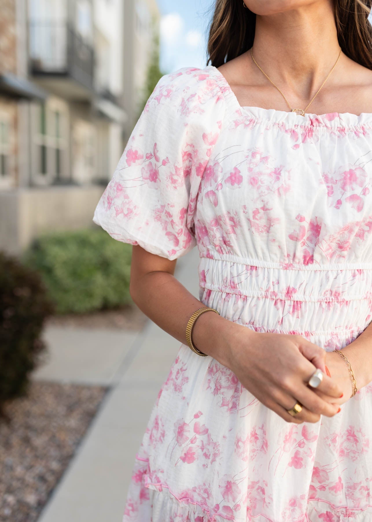 Annalise Pink Floral Dress