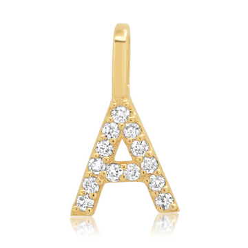 14k Diamond Pav¨¦ Monogram Pendant
