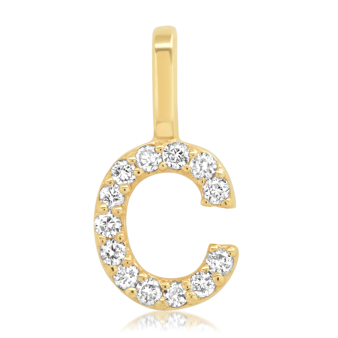 14k Diamond Pav¨¦ Monogram Pendant
