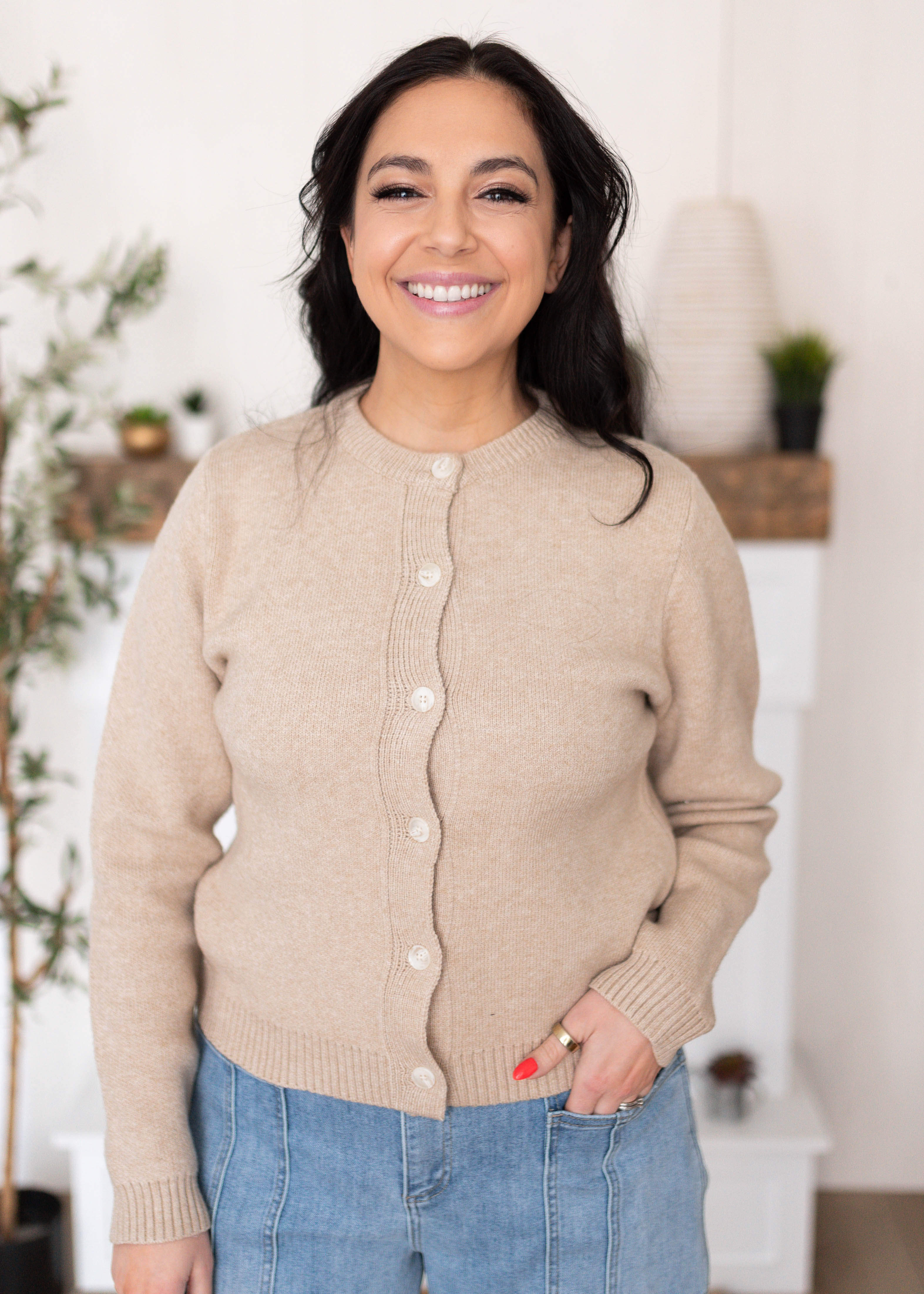 Astrid Taupe Cardigan