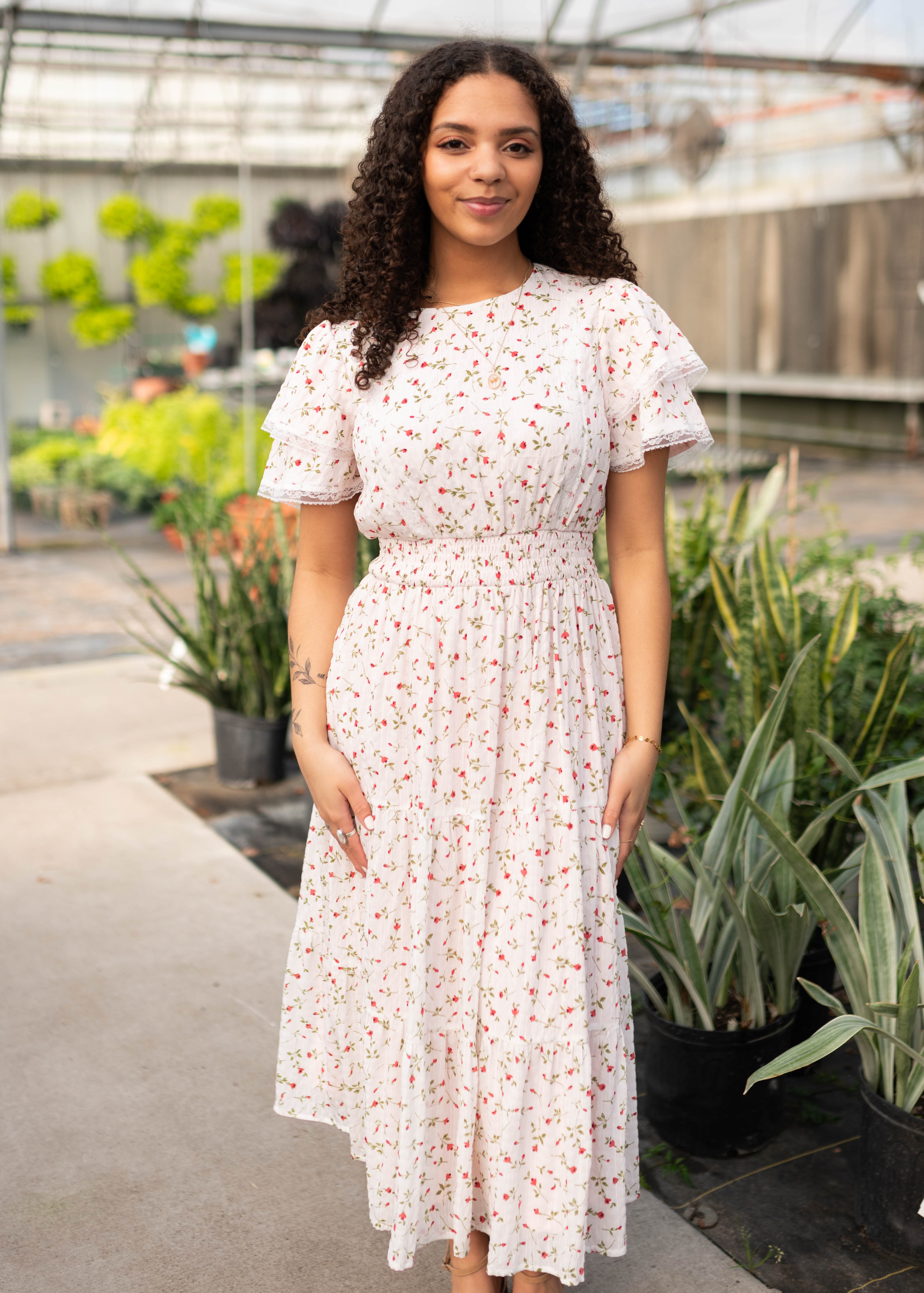 Averie Pink Floral Dress