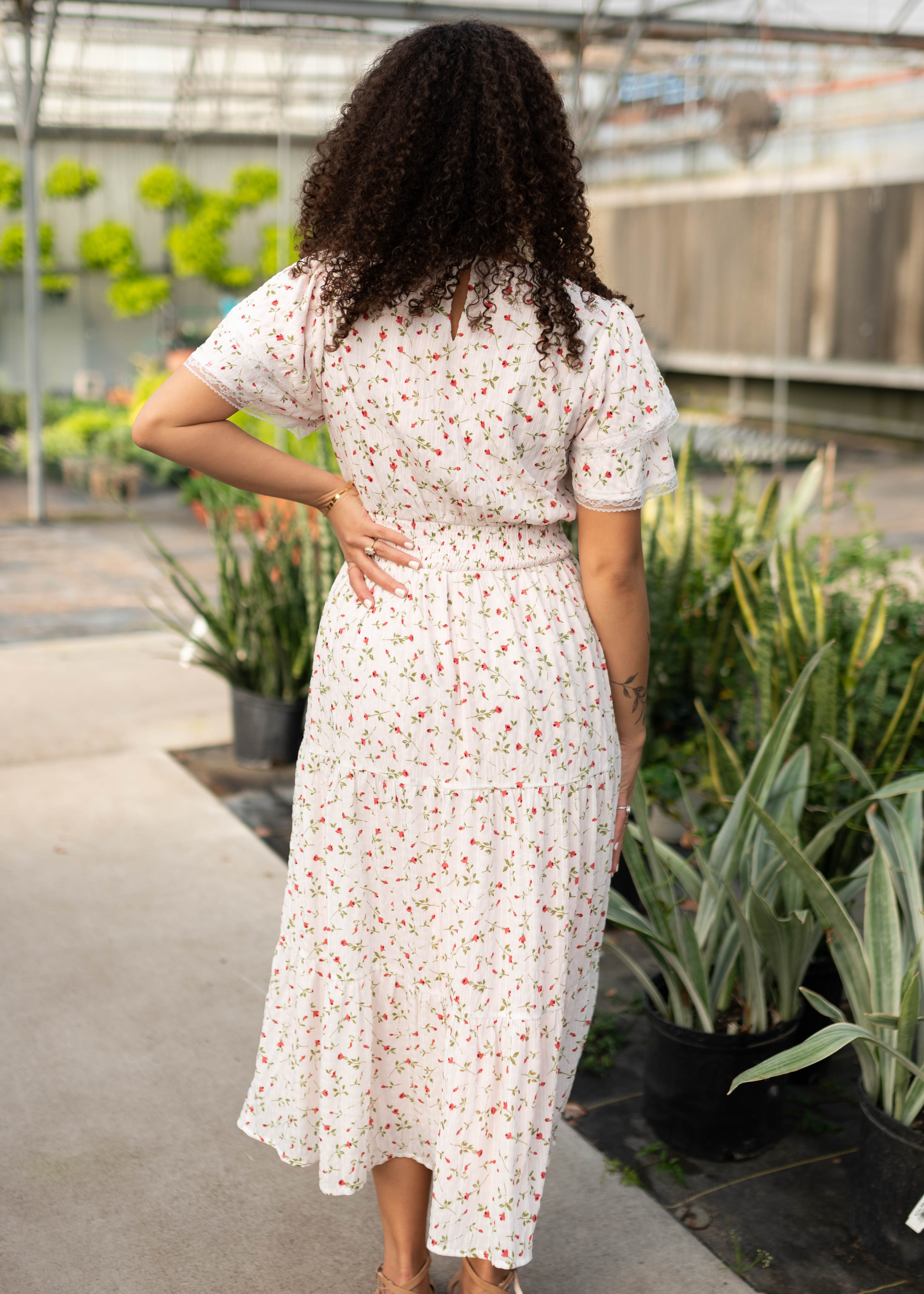 Averie Pink Floral Dress