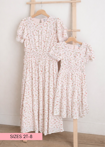 Averie Pink Floral Little Girl Dress