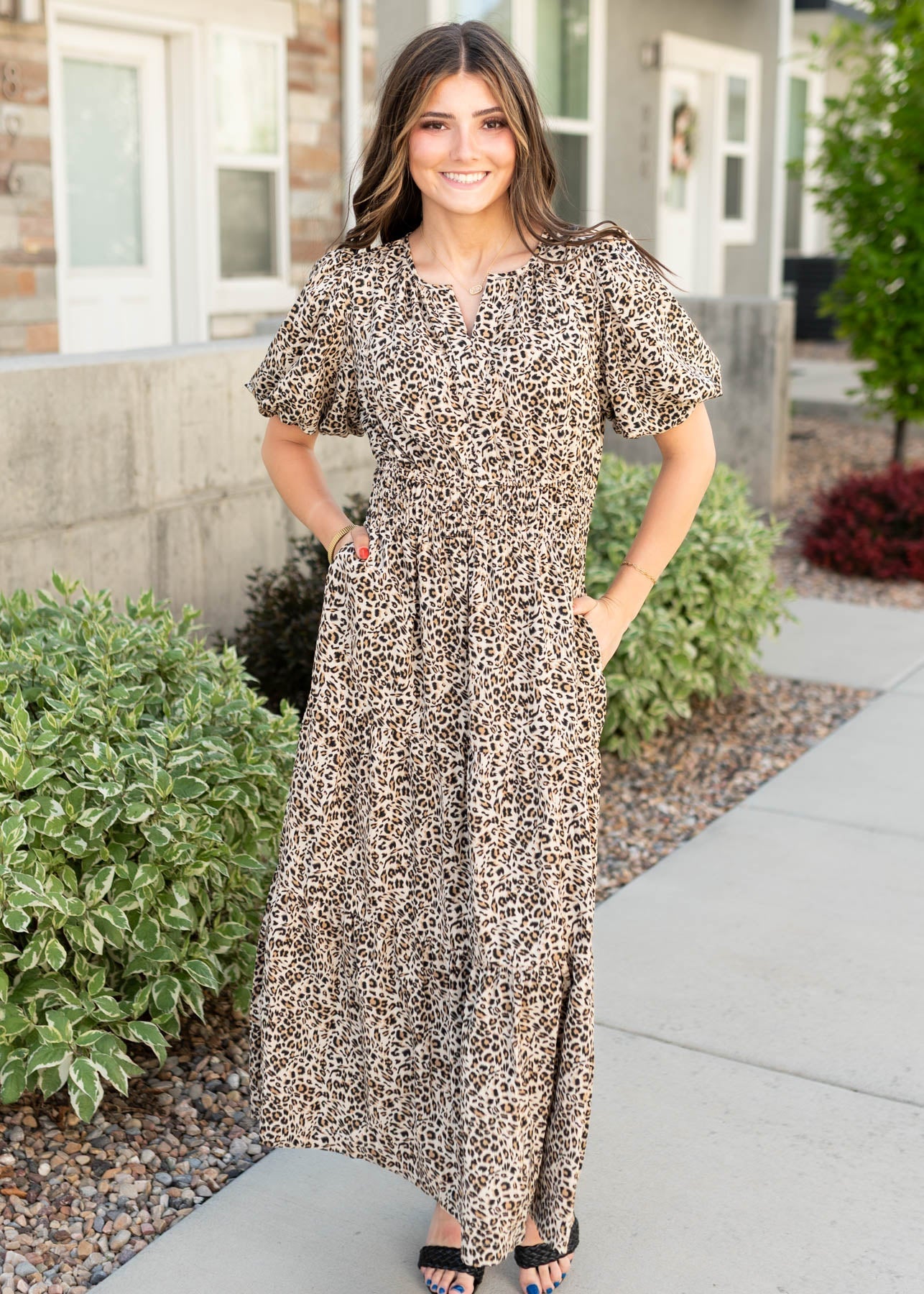 Bianca Leopard Print Dress