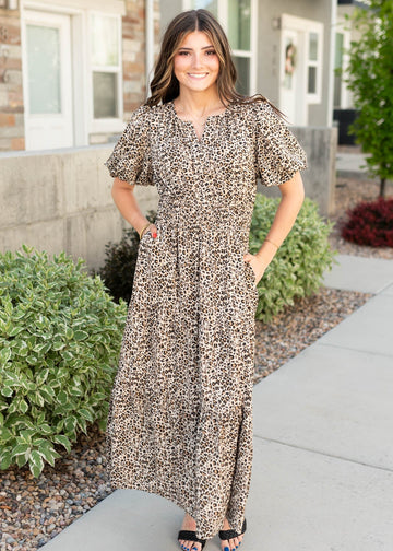 Bianca Leopard Print Dress