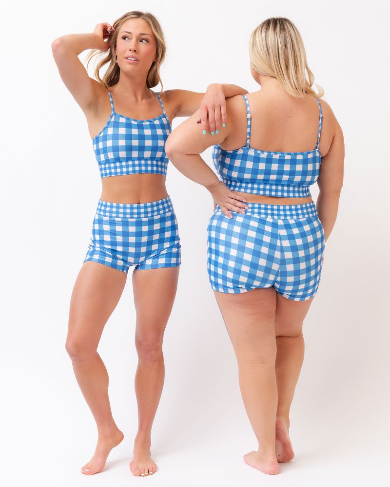 Blue Gingham Boy Short