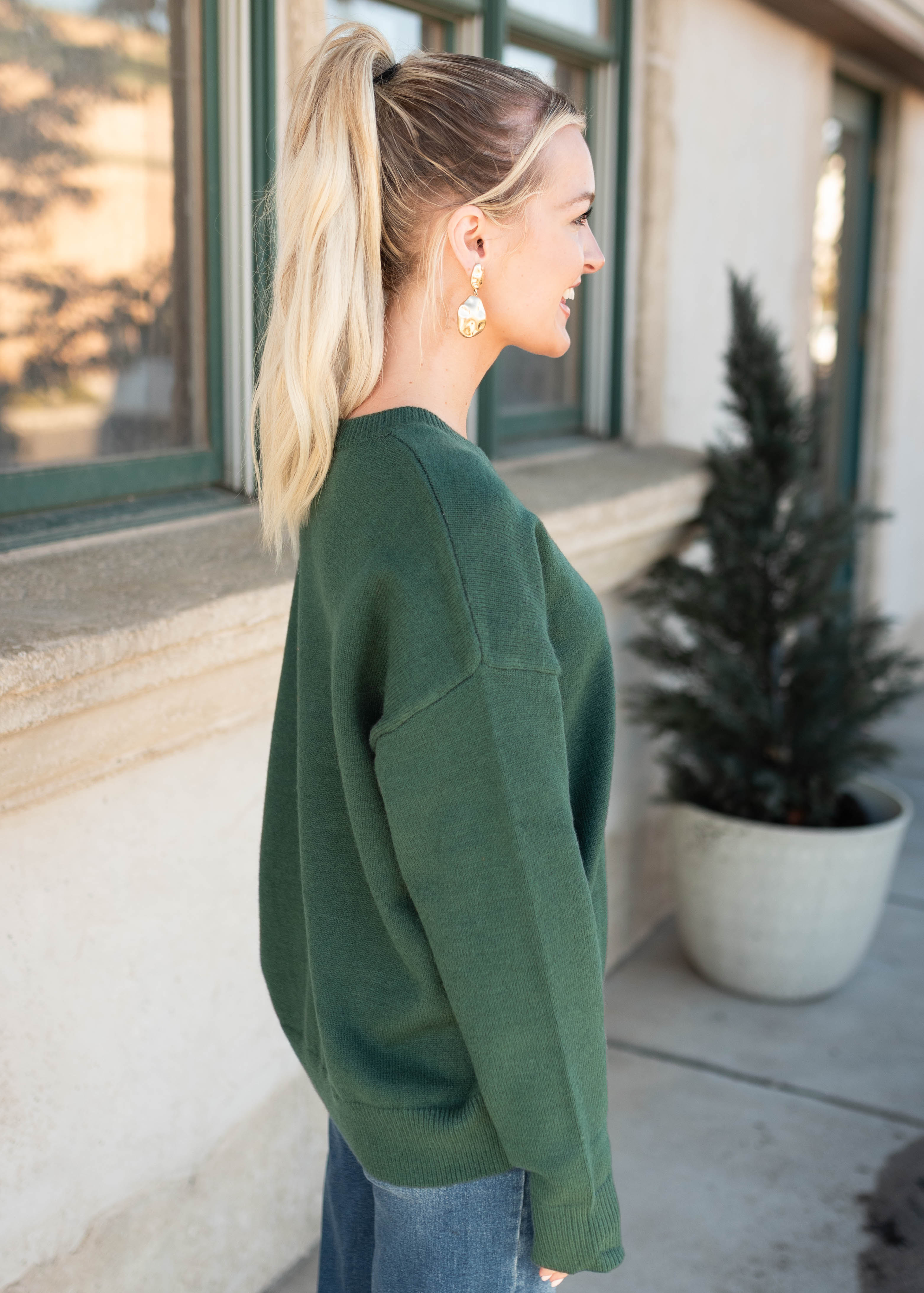 Cambri Green Christmas Tree Sweater