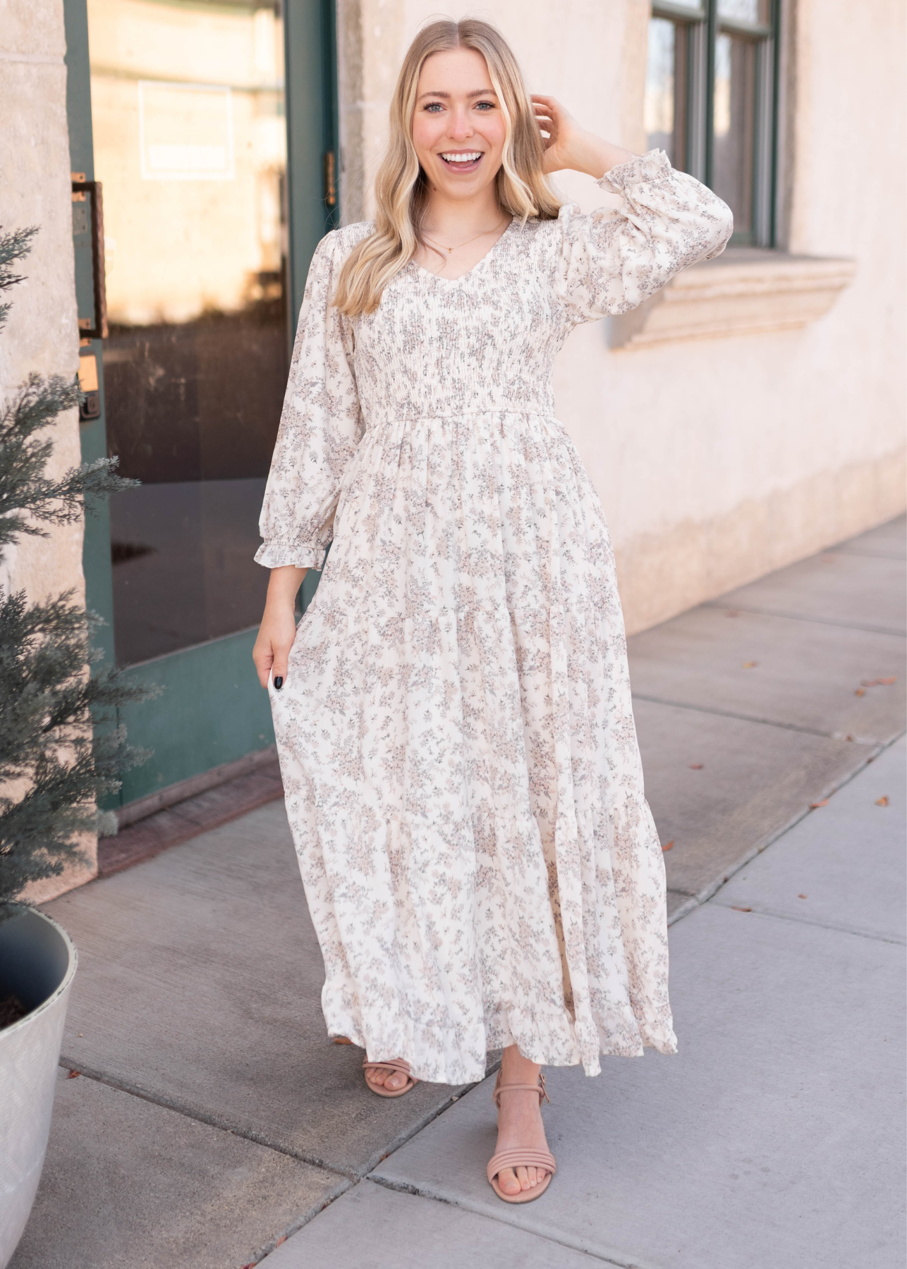 Camila Ivory Floral Dress