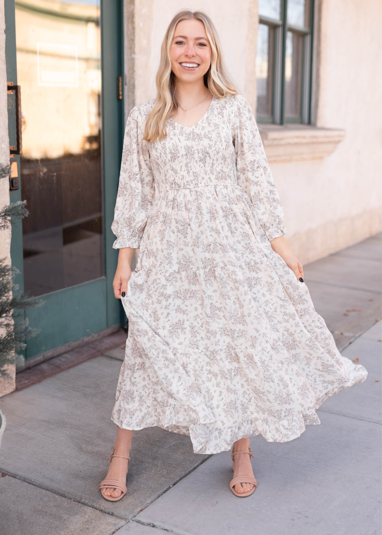 Camila Ivory Floral Dress