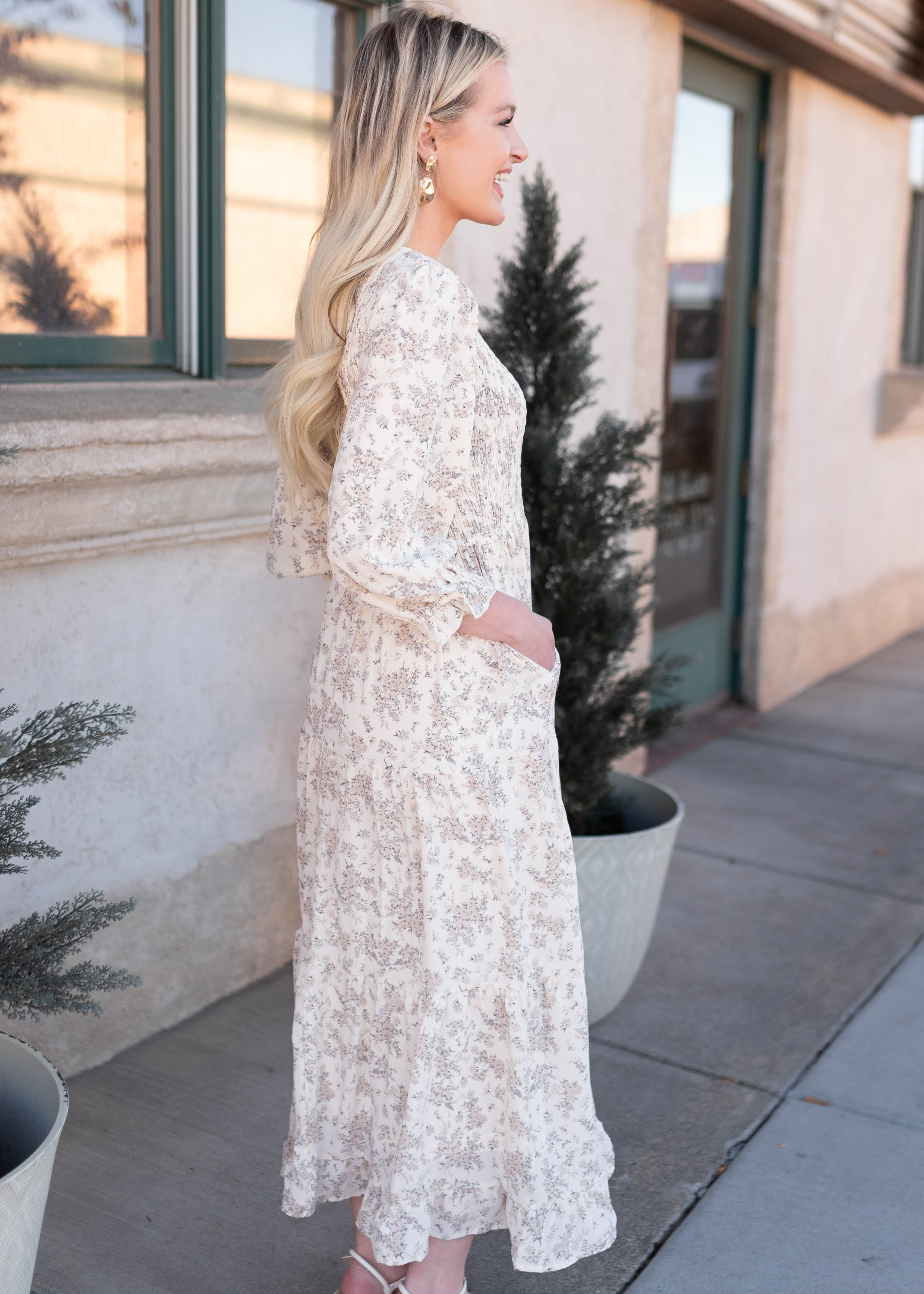 Camila Ivory Floral Dress