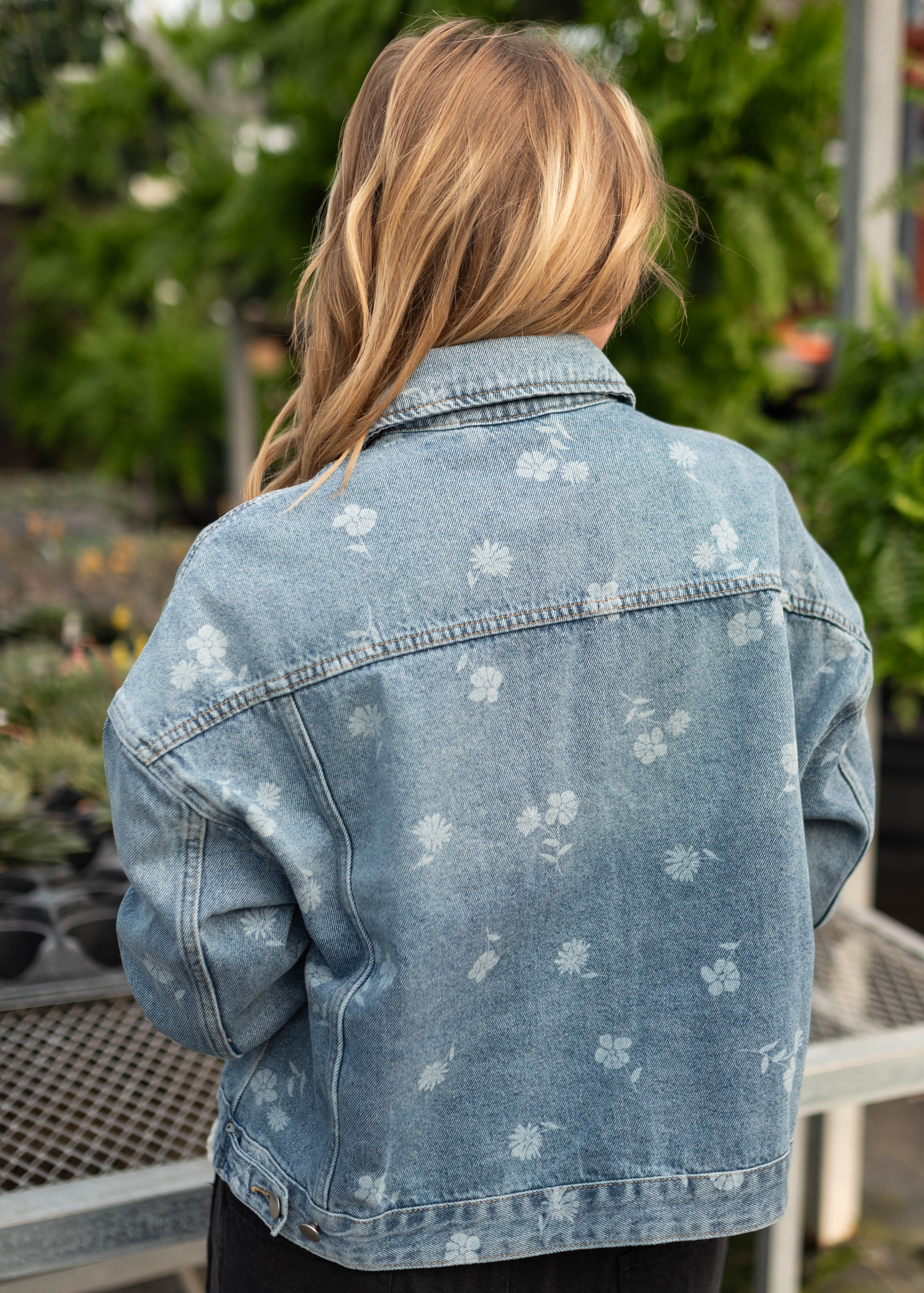 Camryn Floral Print Denim Jacket
