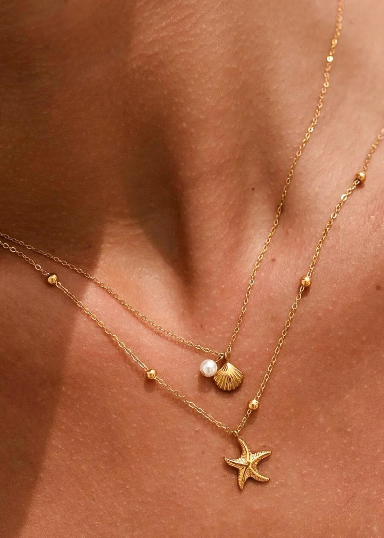 Chloe 18K Shell Starfish Necklace