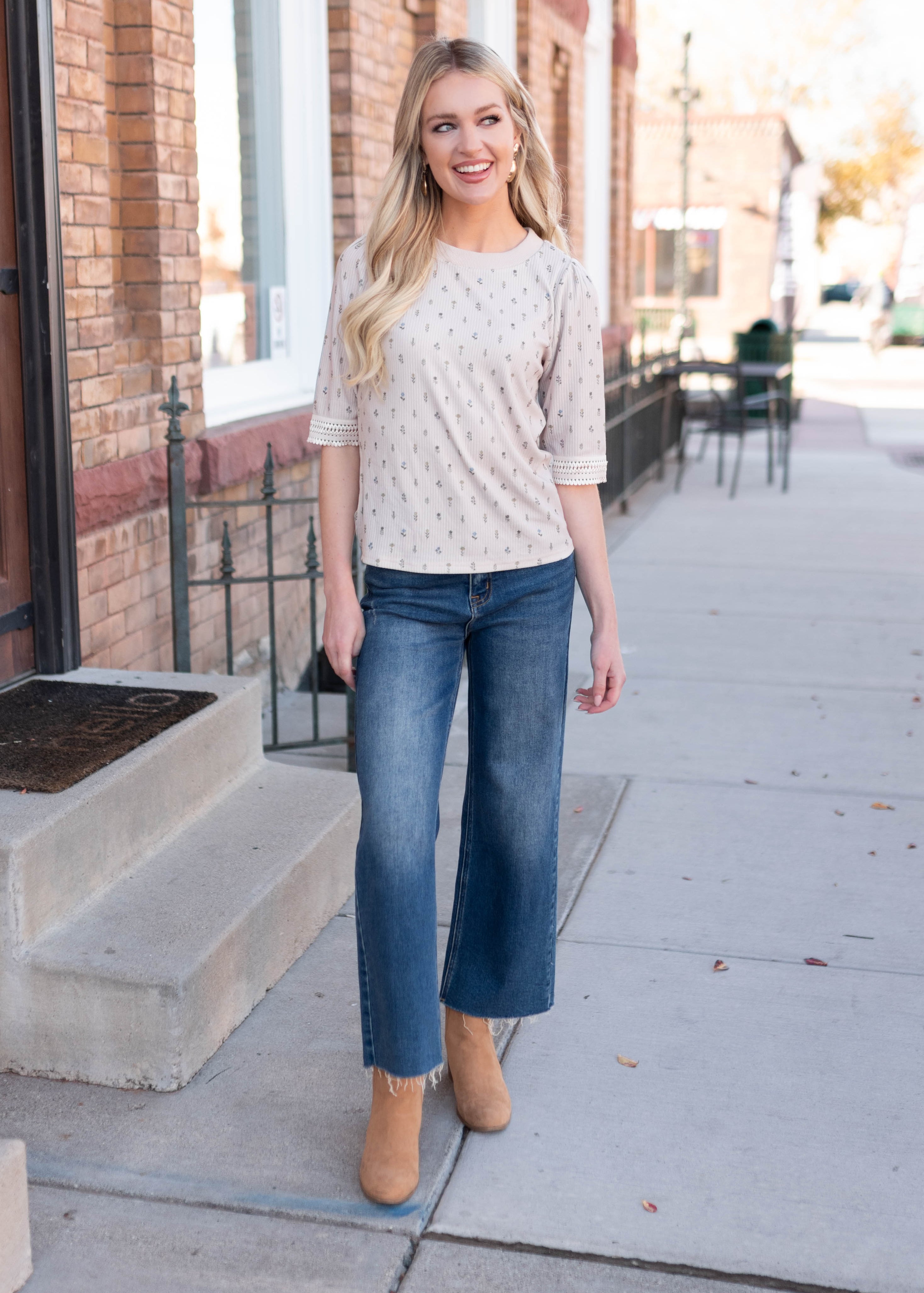 Dahlia Cream Floral Top