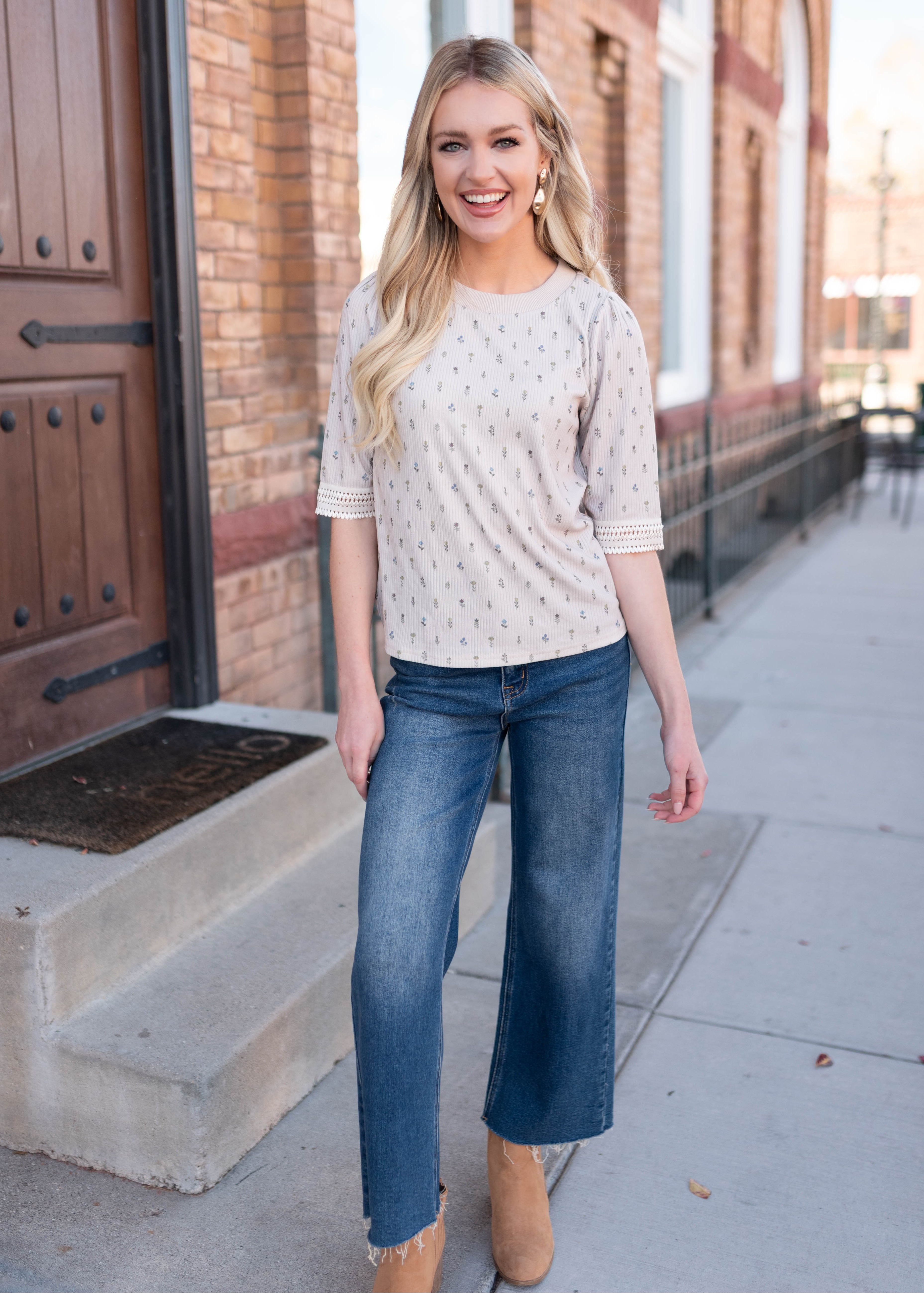 Dahlia Cream Floral Top