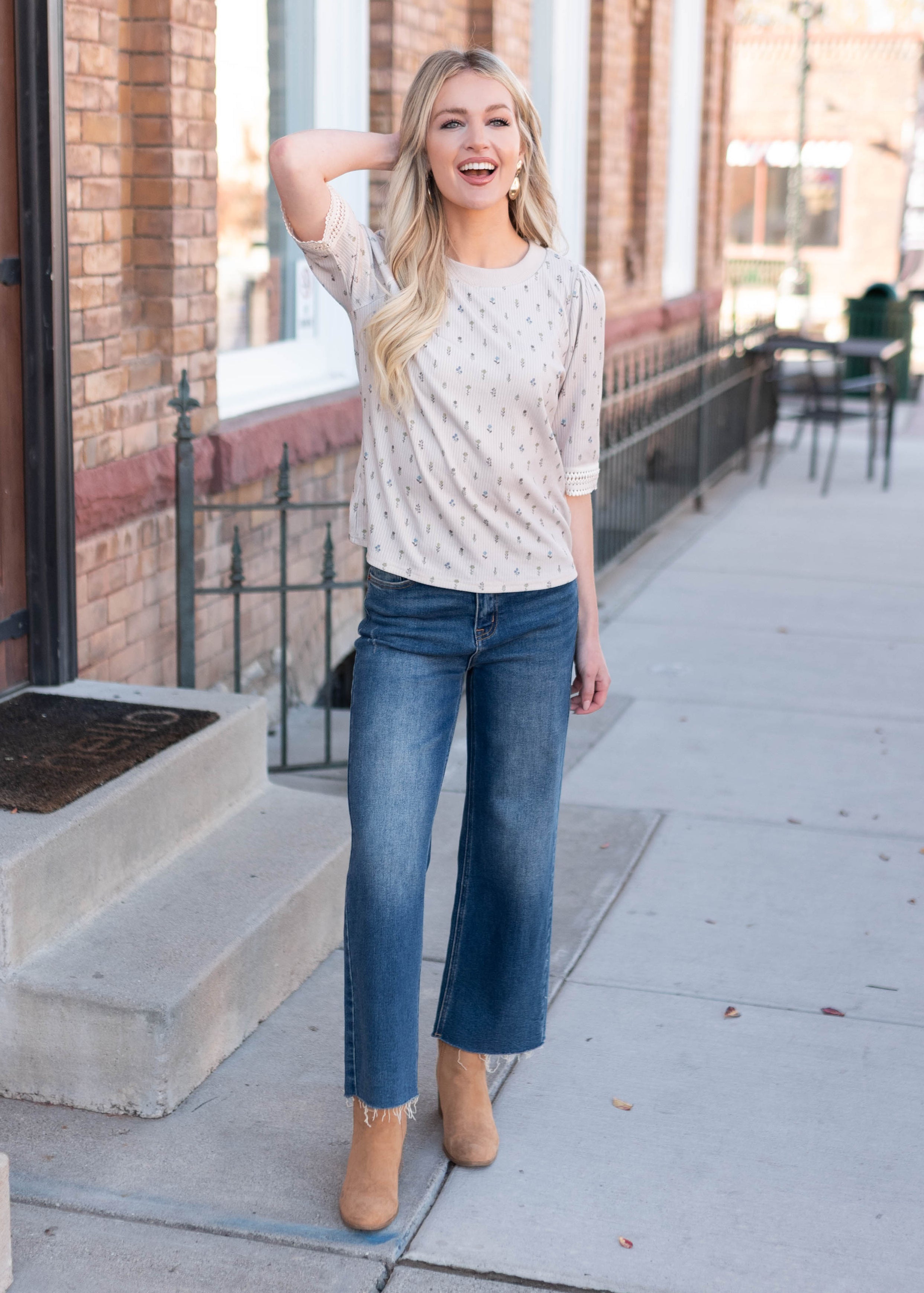 Dahlia Cream Floral Top