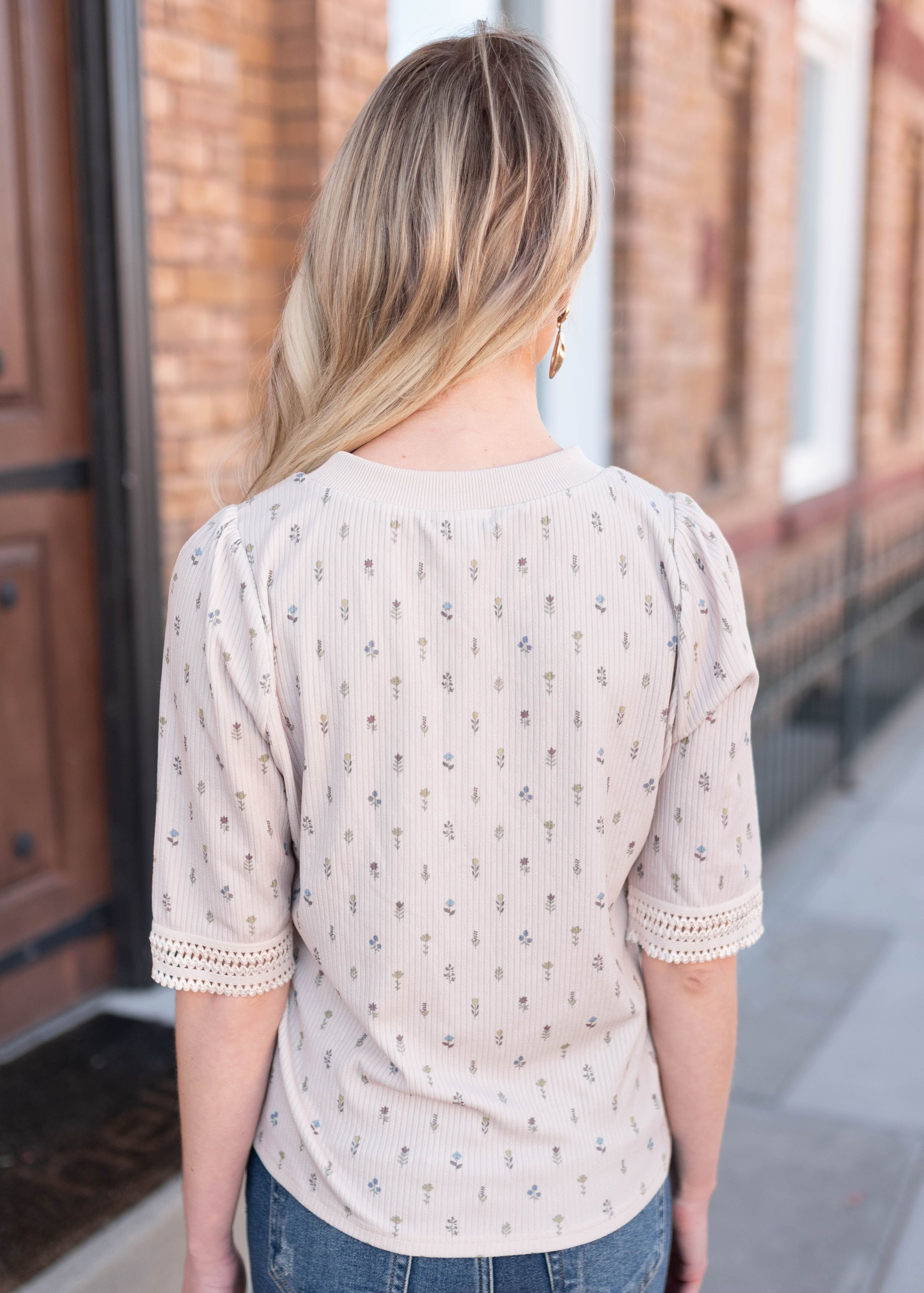 Dahlia Cream Floral Top