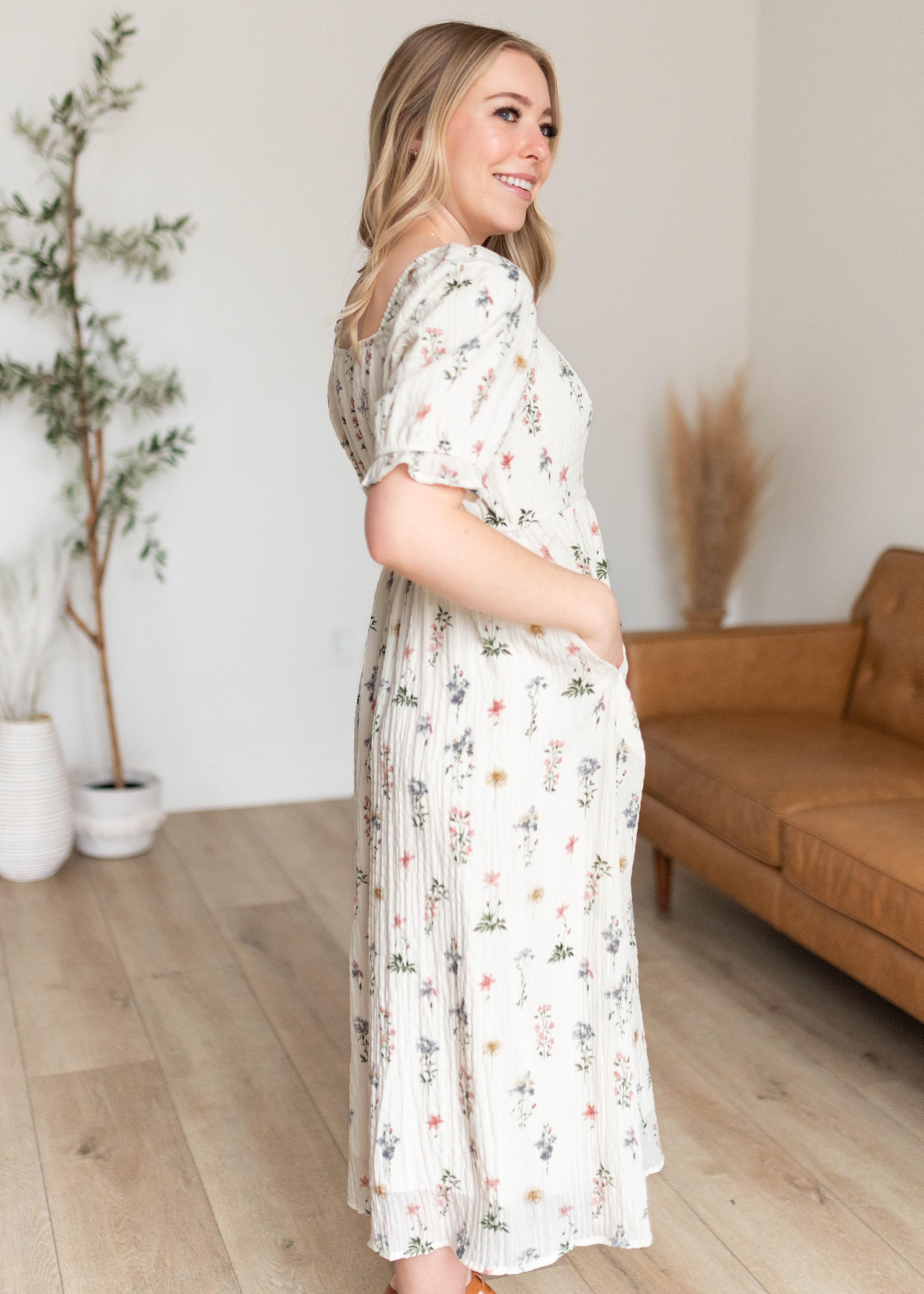Holland Cream Floral Dress