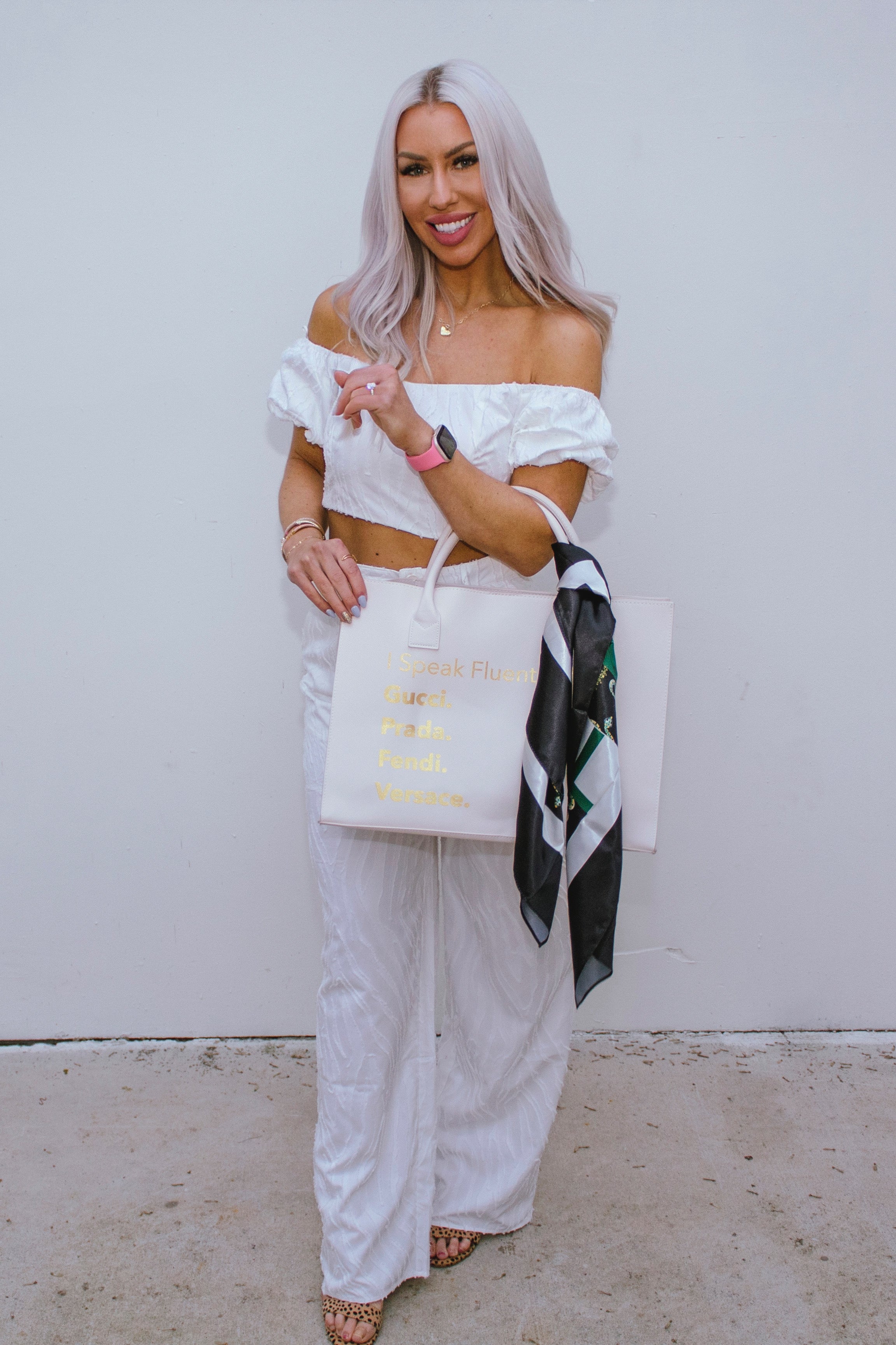 White Off The Shoulder Textured Puff Sleeve Crop Top