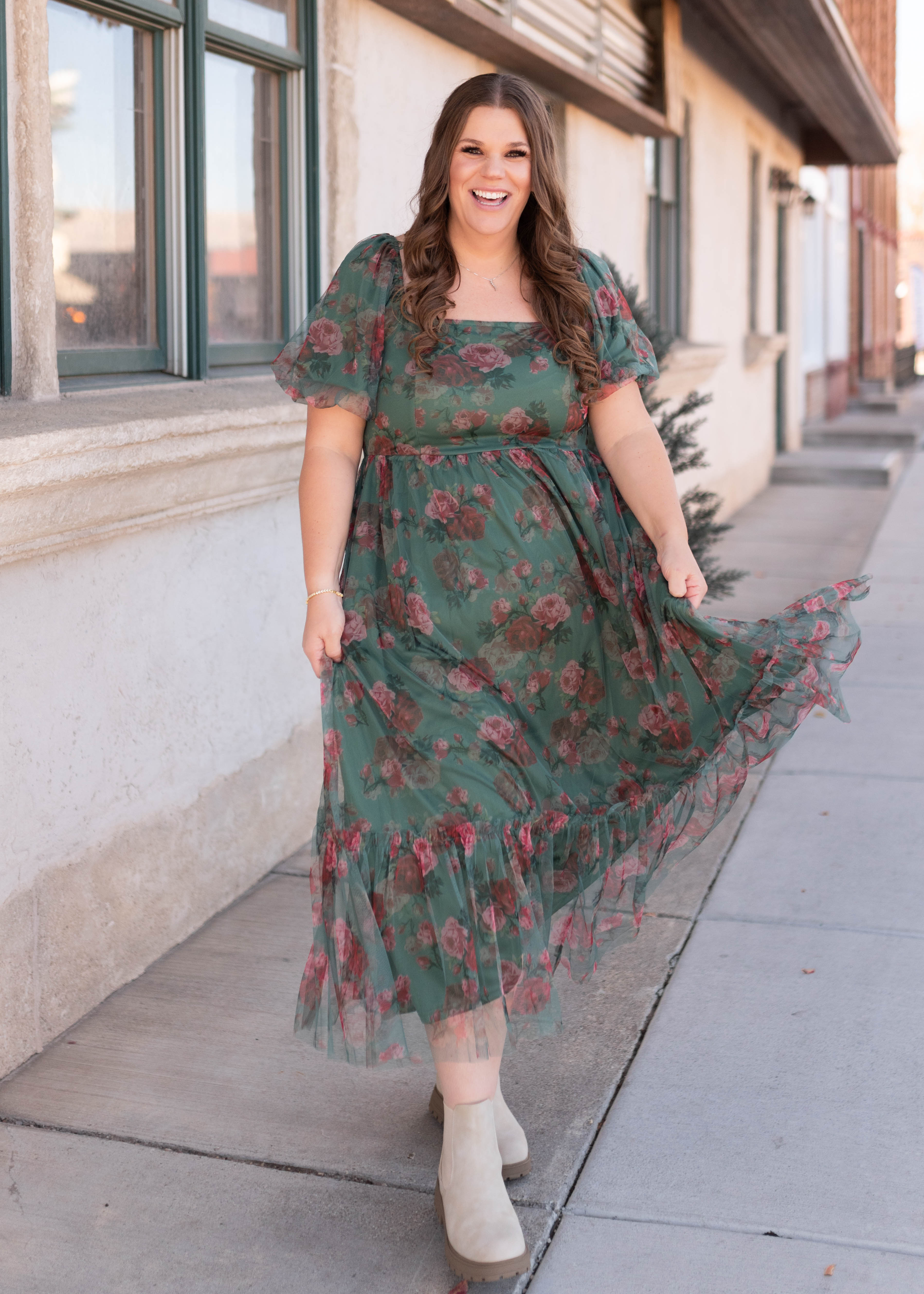 Isabella Green Tulle Dress