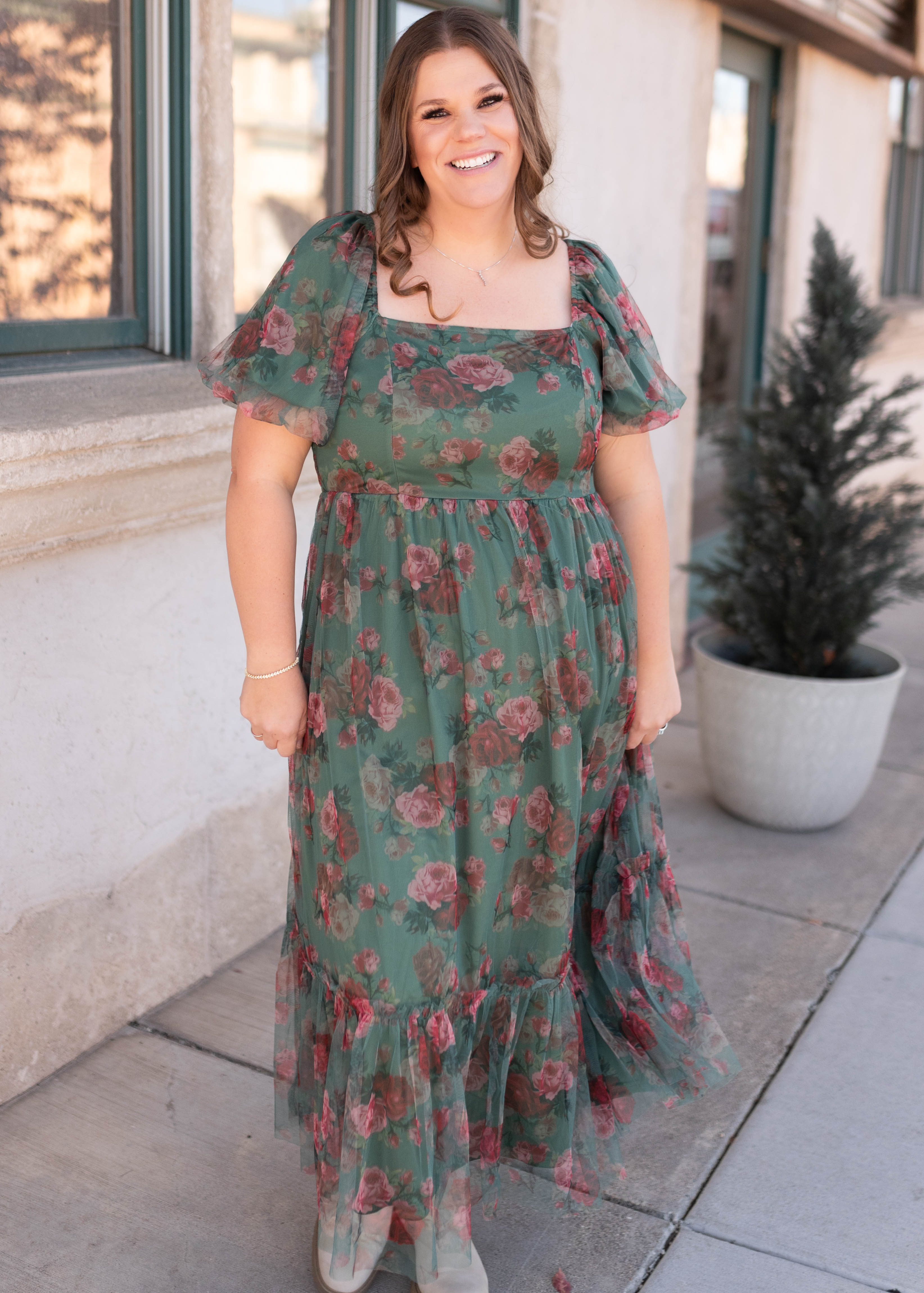 Isabella Green Tulle Dress