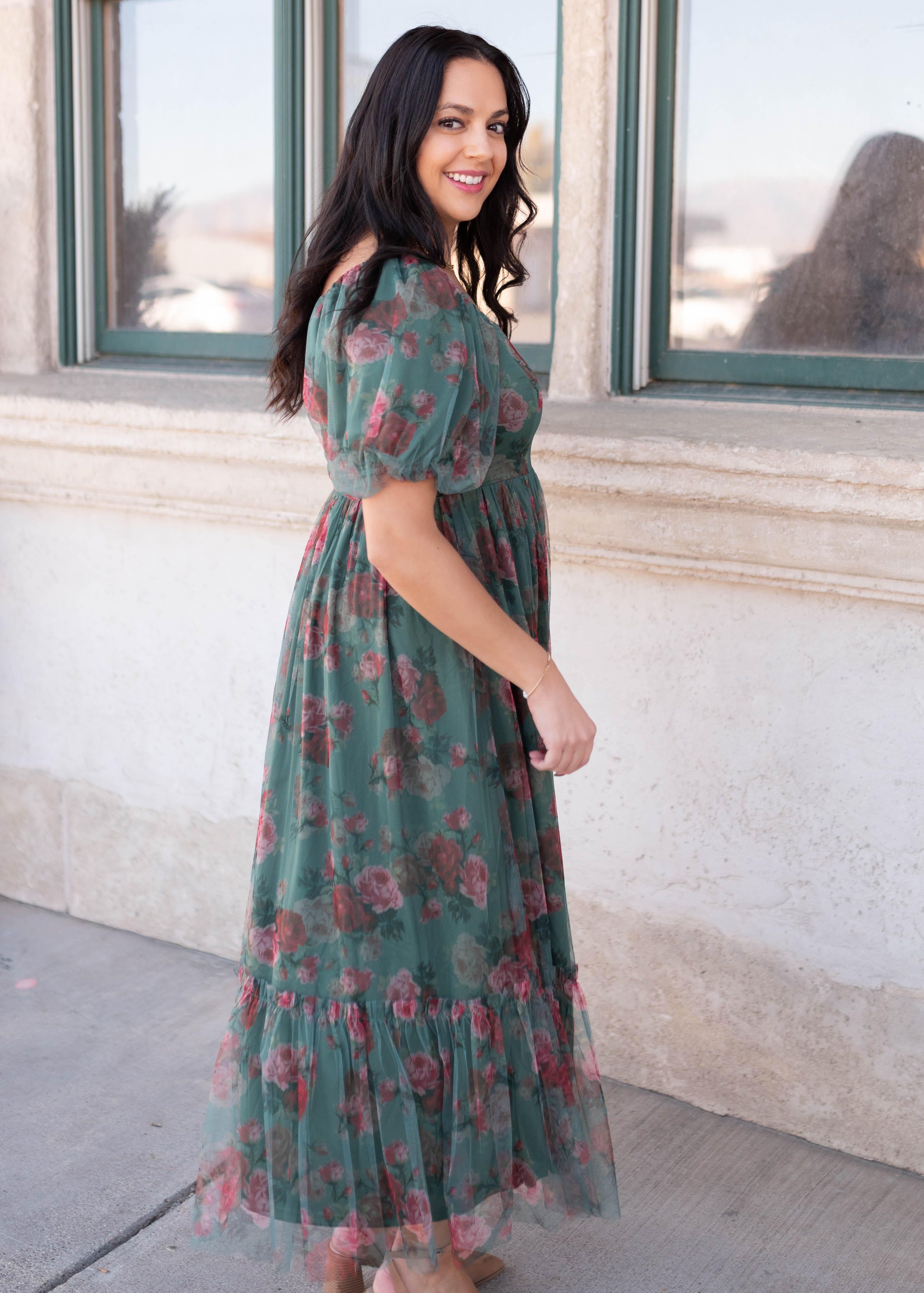 Isabella Green Tulle Dress
