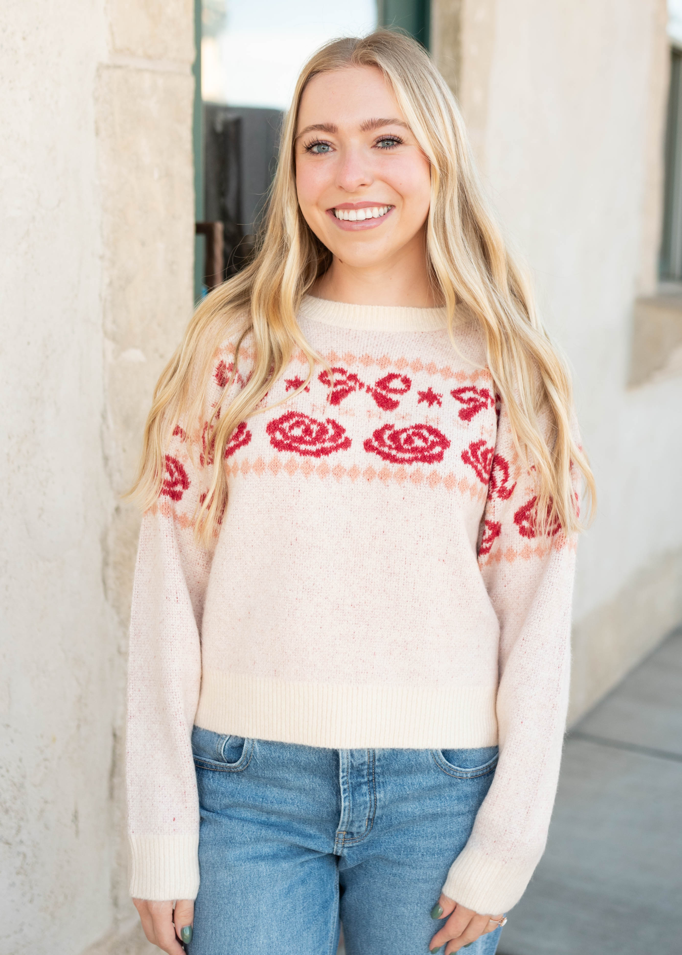 Kendall Pink Patterned Sweater